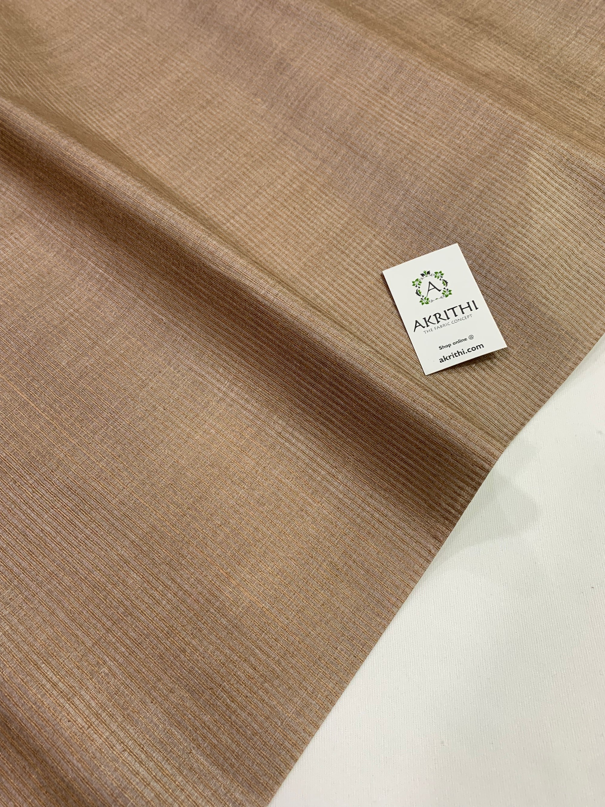 Striped Pure Tussar silk fabric