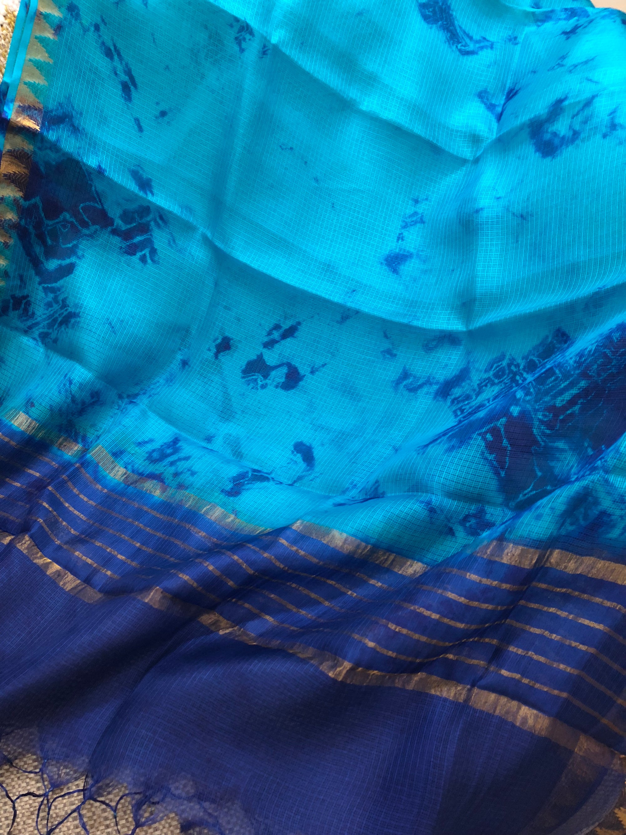 Tie and dye pure silk Kota Dupatta
