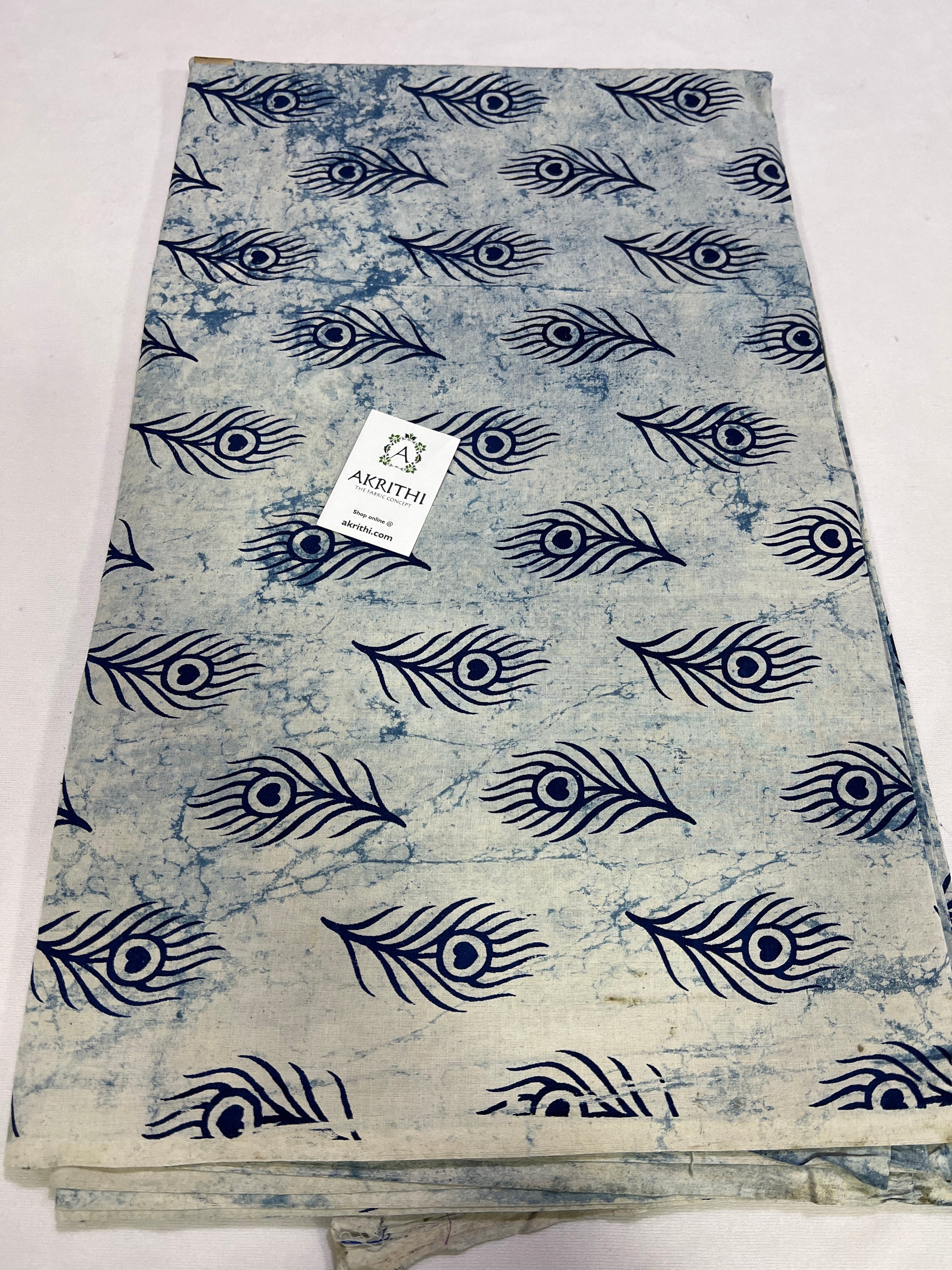 Dabu printed pure cotton fabric 80 cms cut