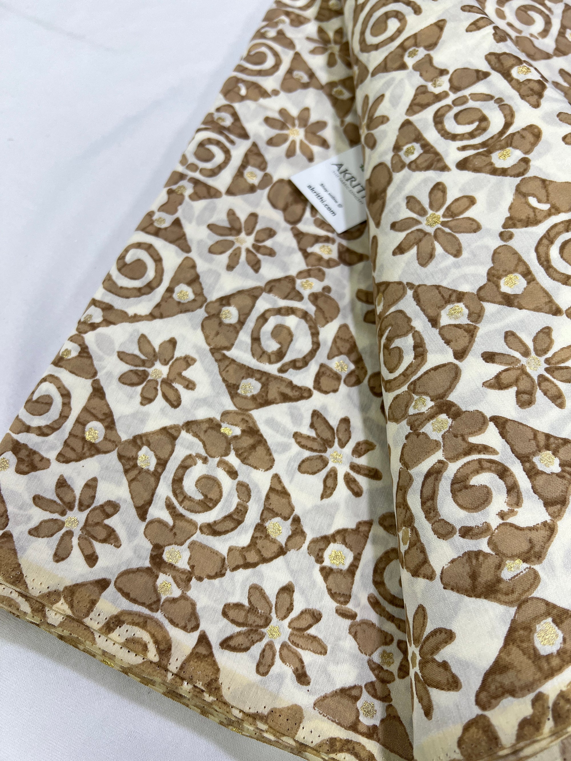 Digital printed silk fabric