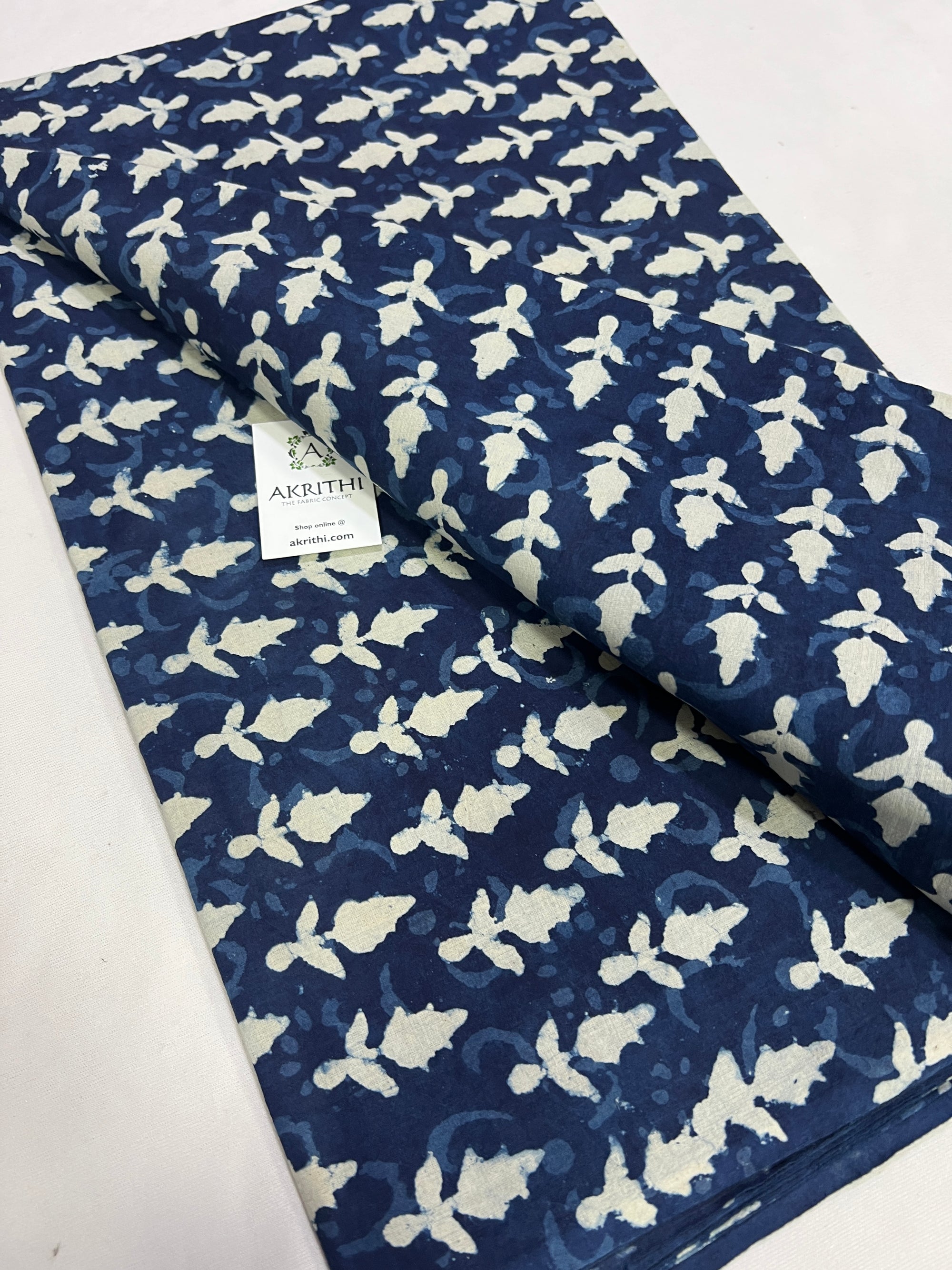 Indigo pure cotton fabric