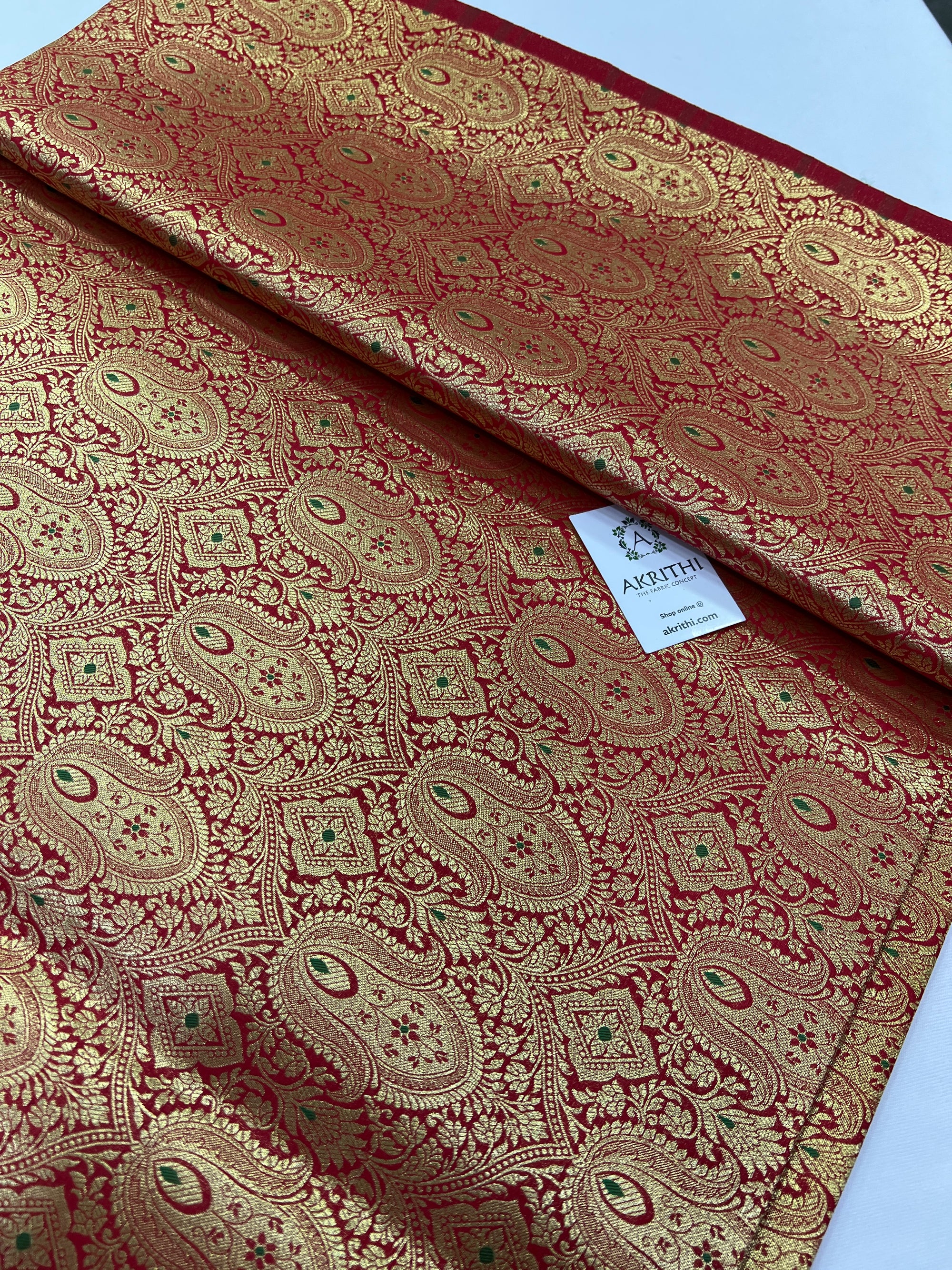 Handloom Banarasi brocade fabric