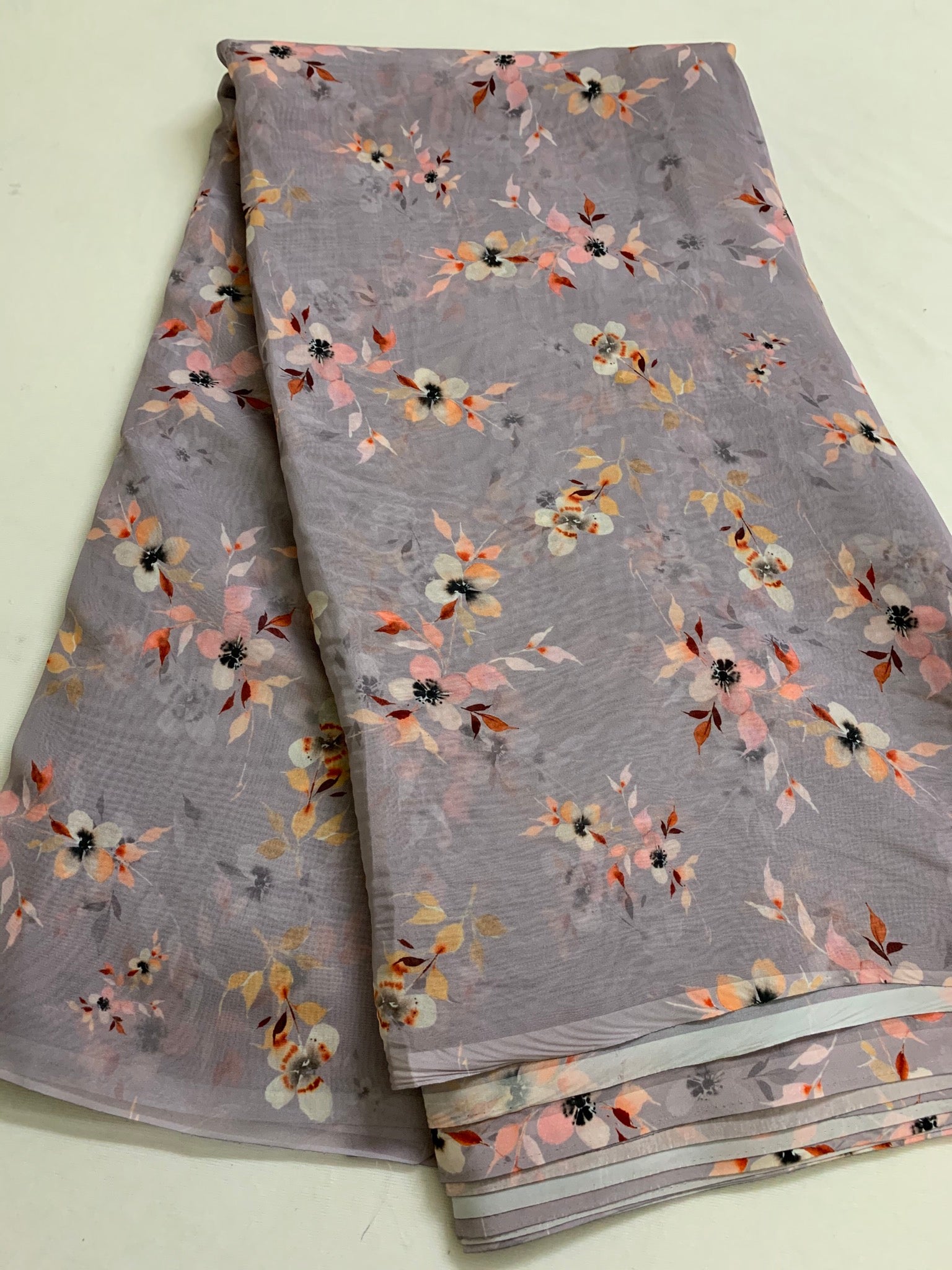 Digital floral Printed organza fabric