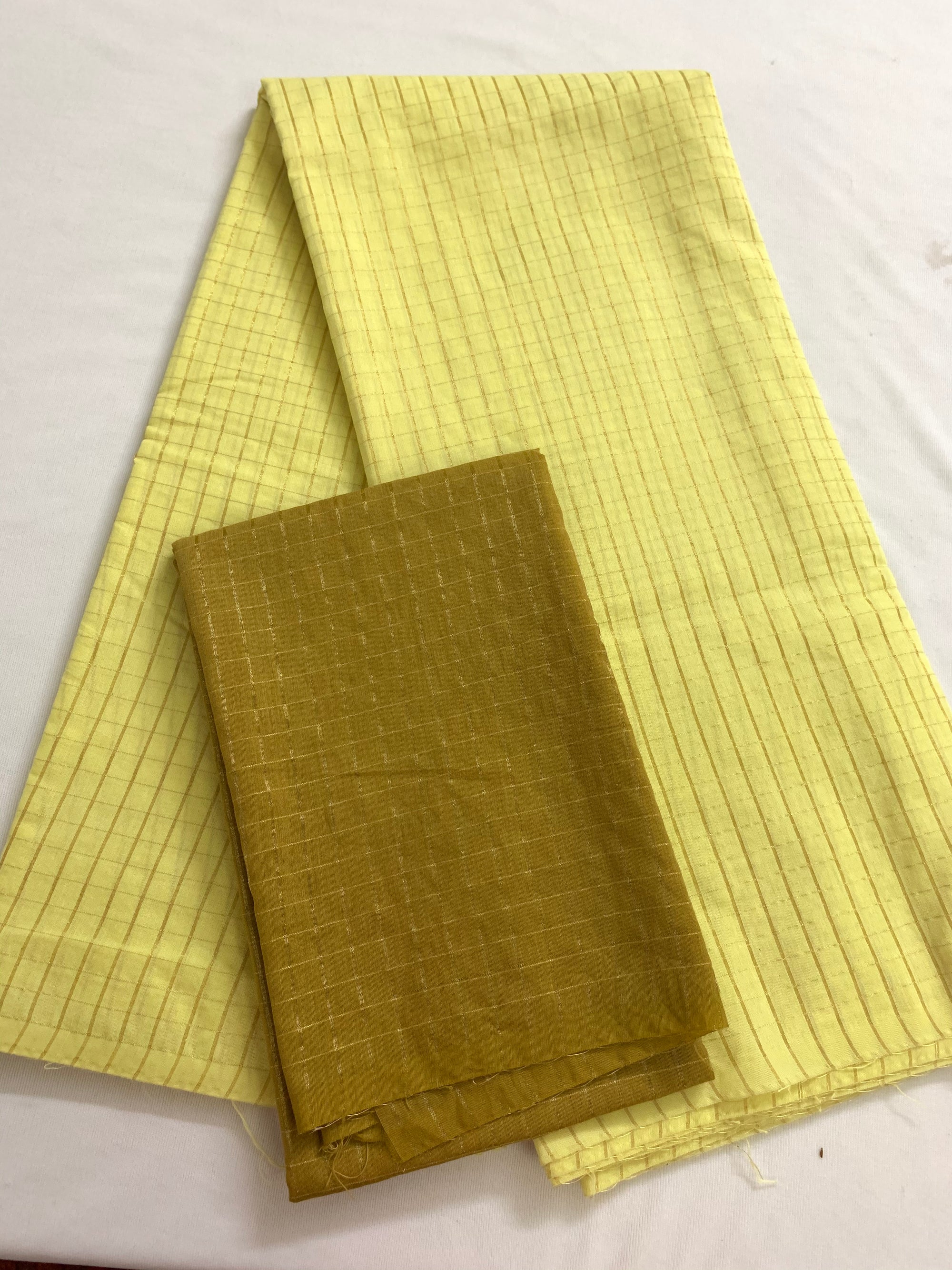 Silk cotton zari checks saree