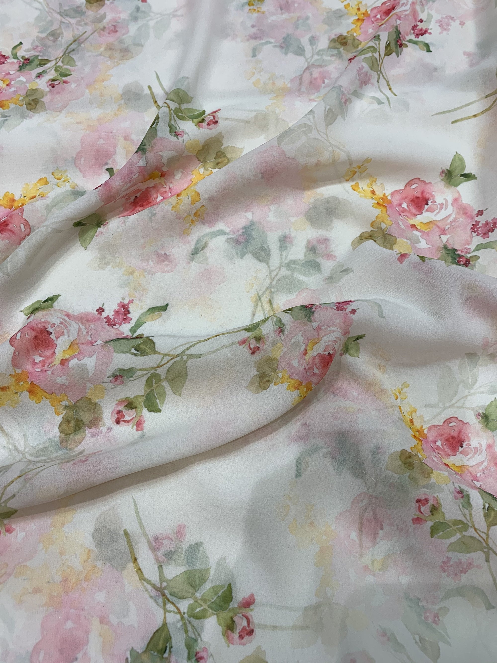 Digital floral Printed georgette fabric