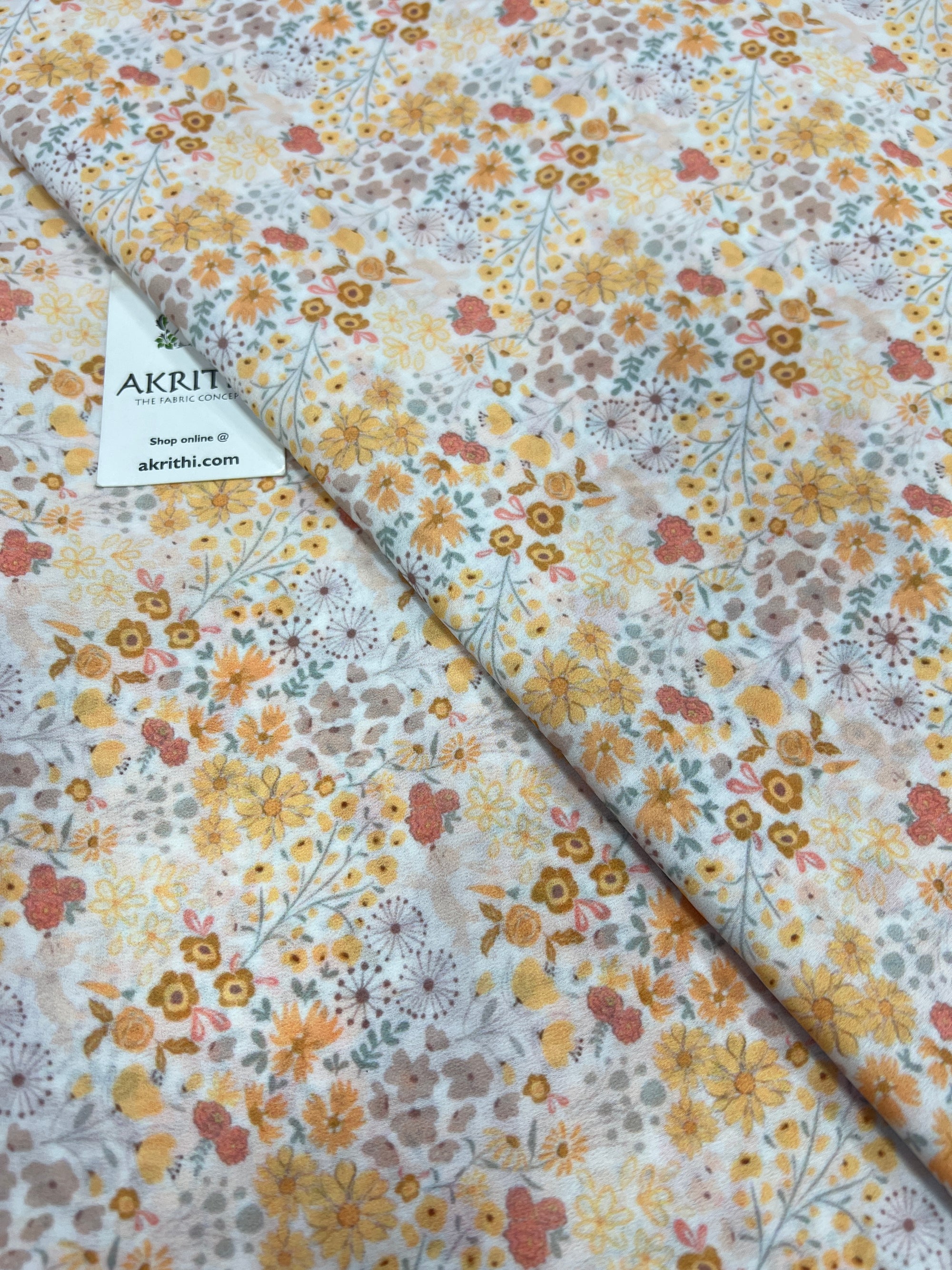 Digital printed georgette saree