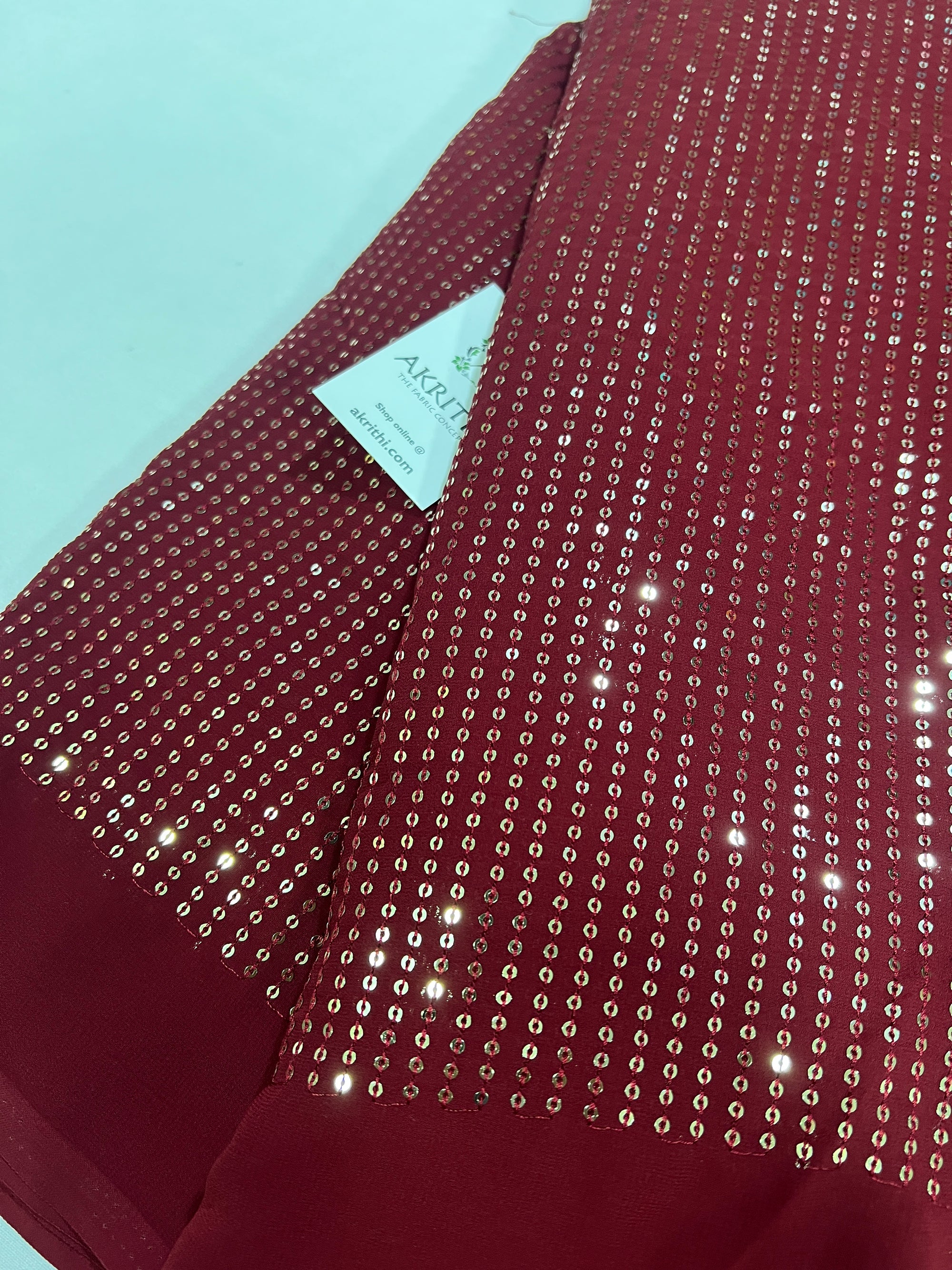 Sequins on Georgette fabric
