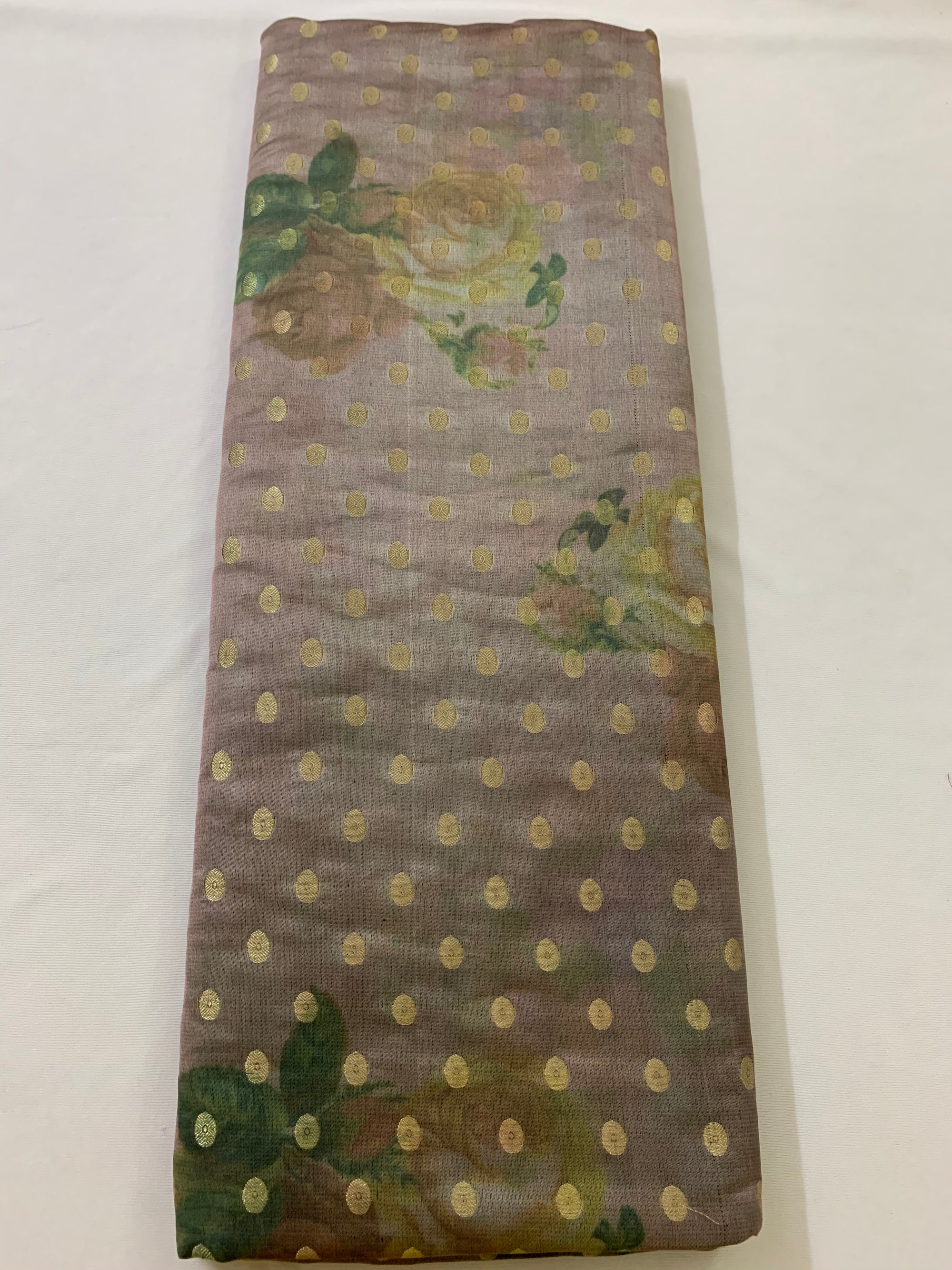 Digital printed Banarasi brocade fabric