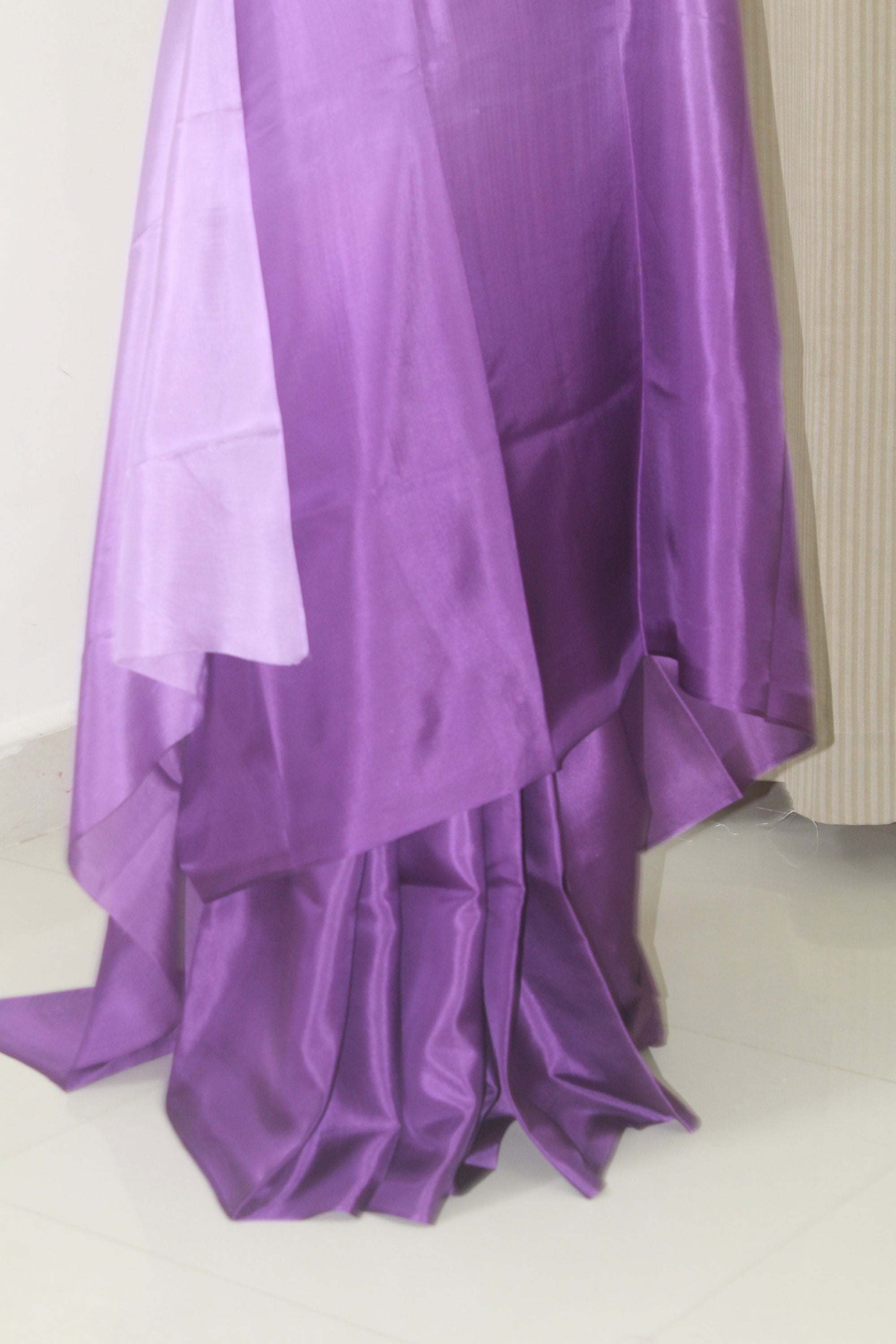 Shaded pure habutai silk saree