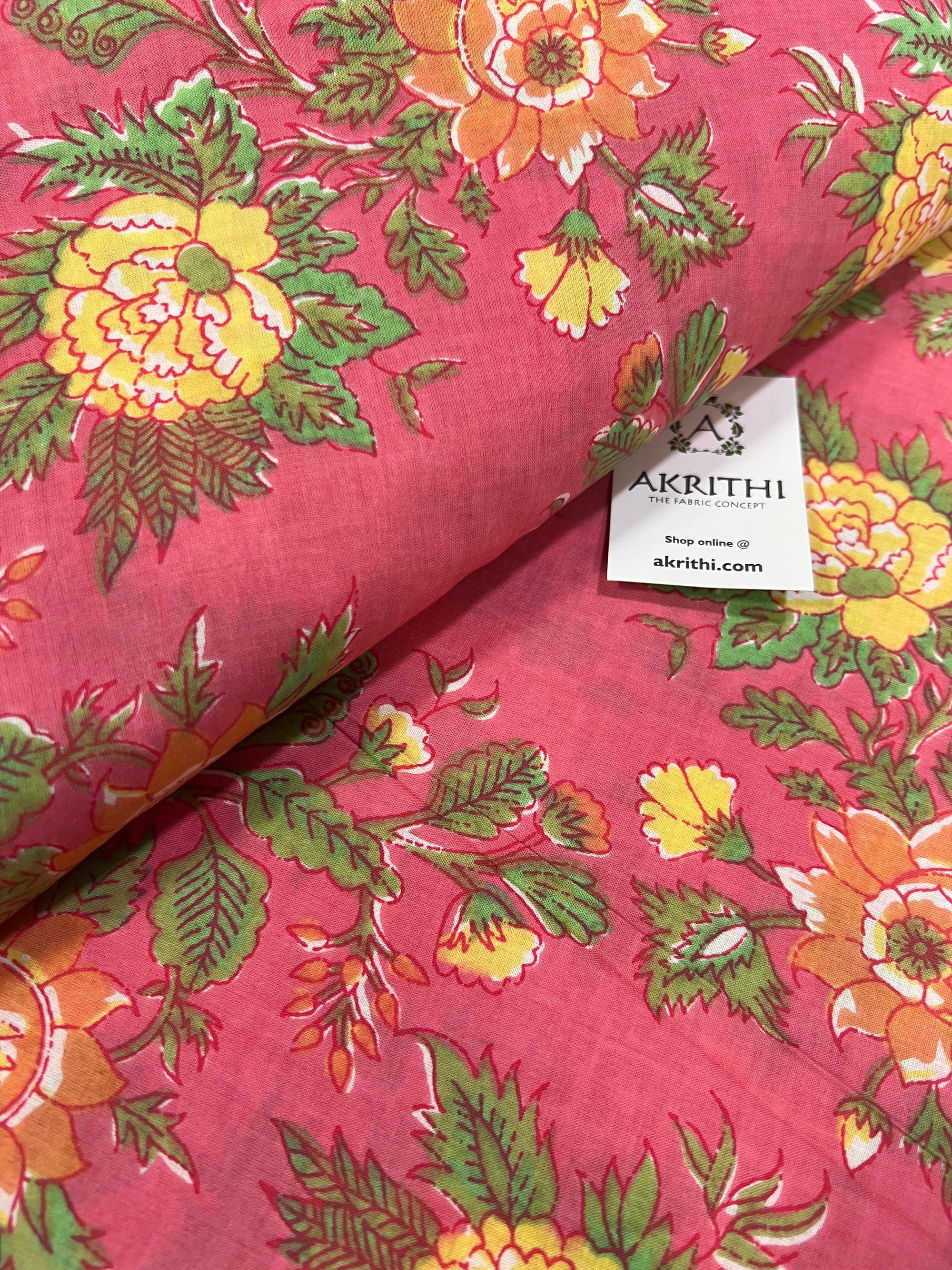 Printed pure cotton fabric