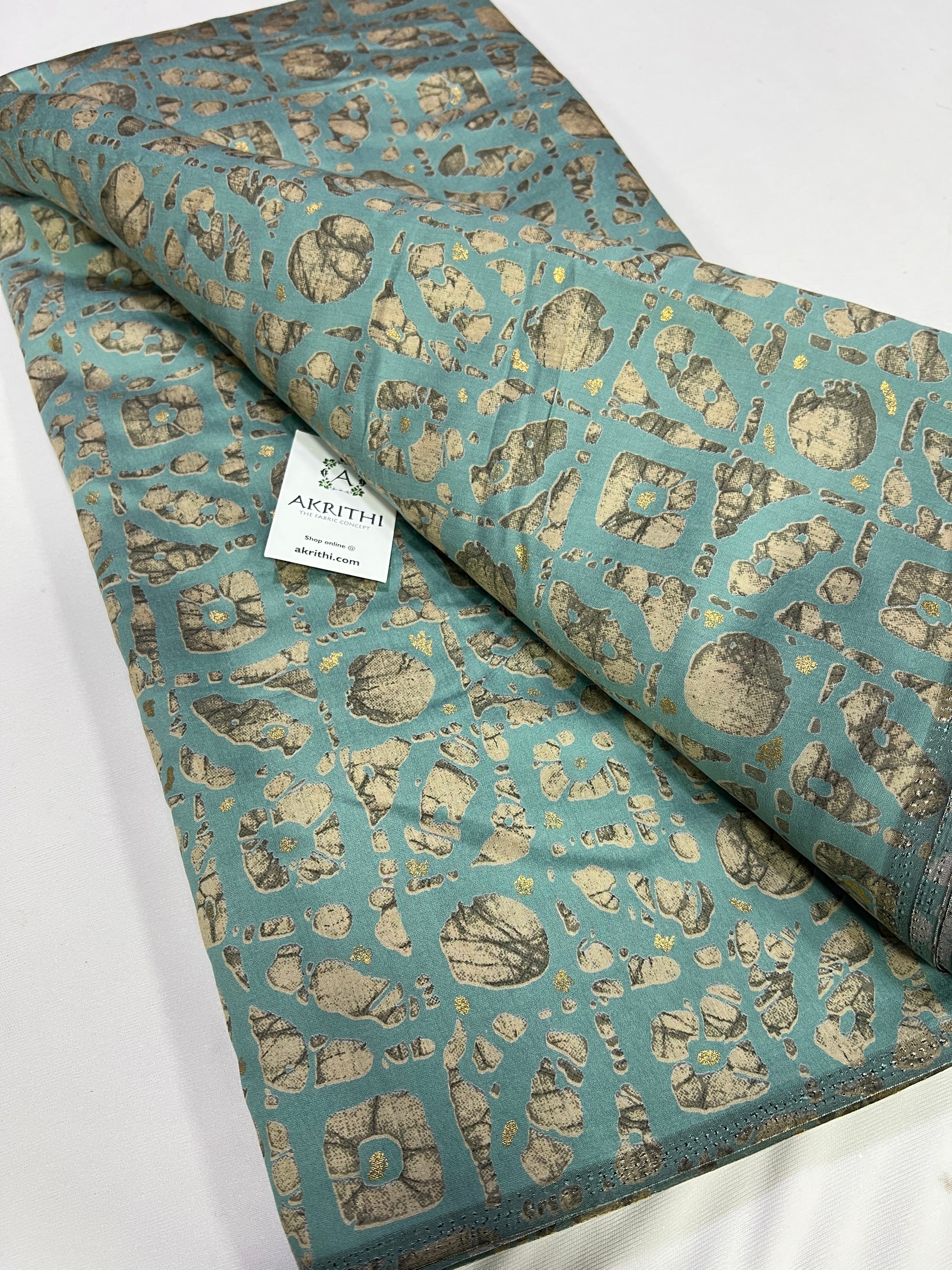 Digital printed silk fabric