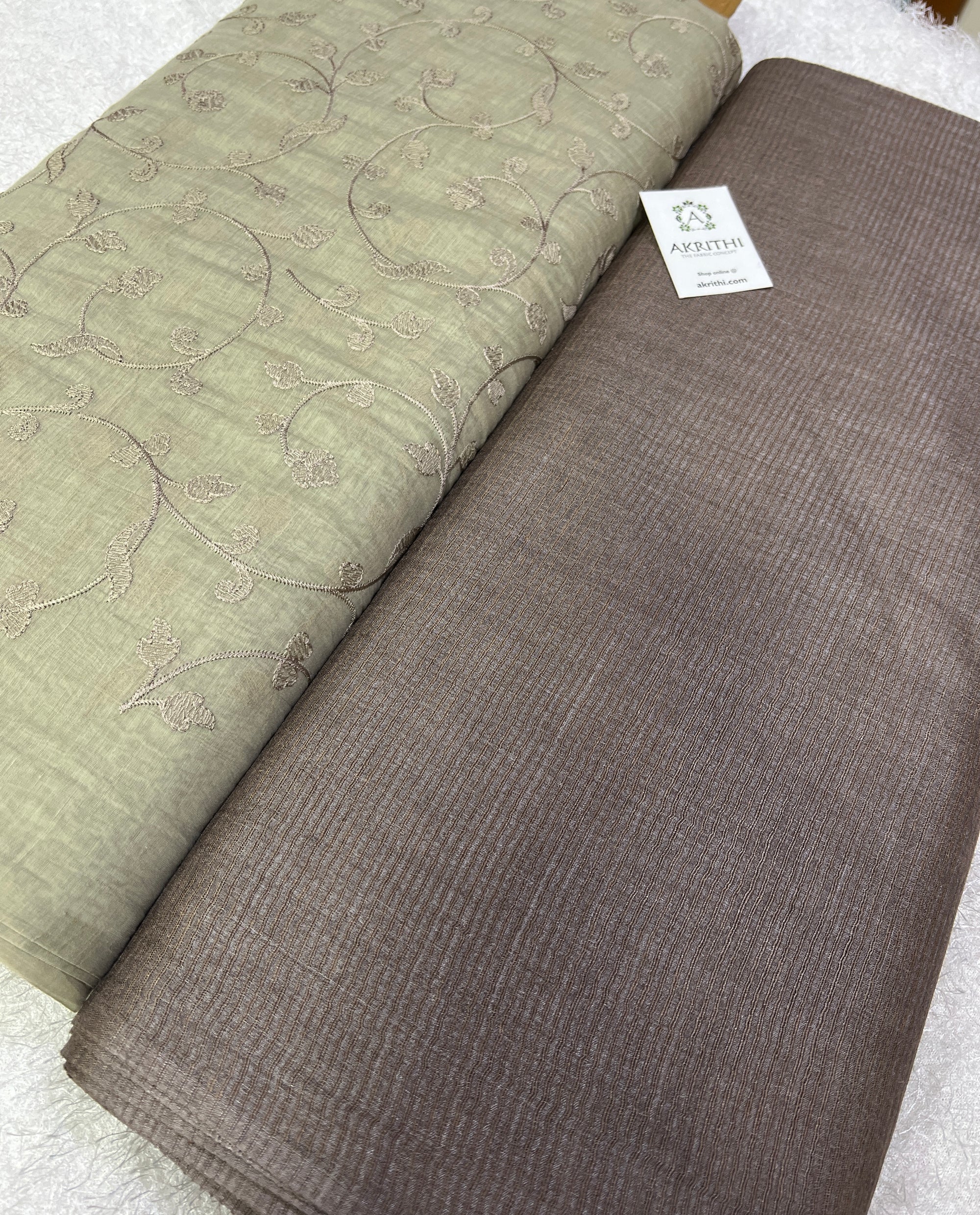 Pure Tussar silk kurta with chanderi dupatta salwar suit