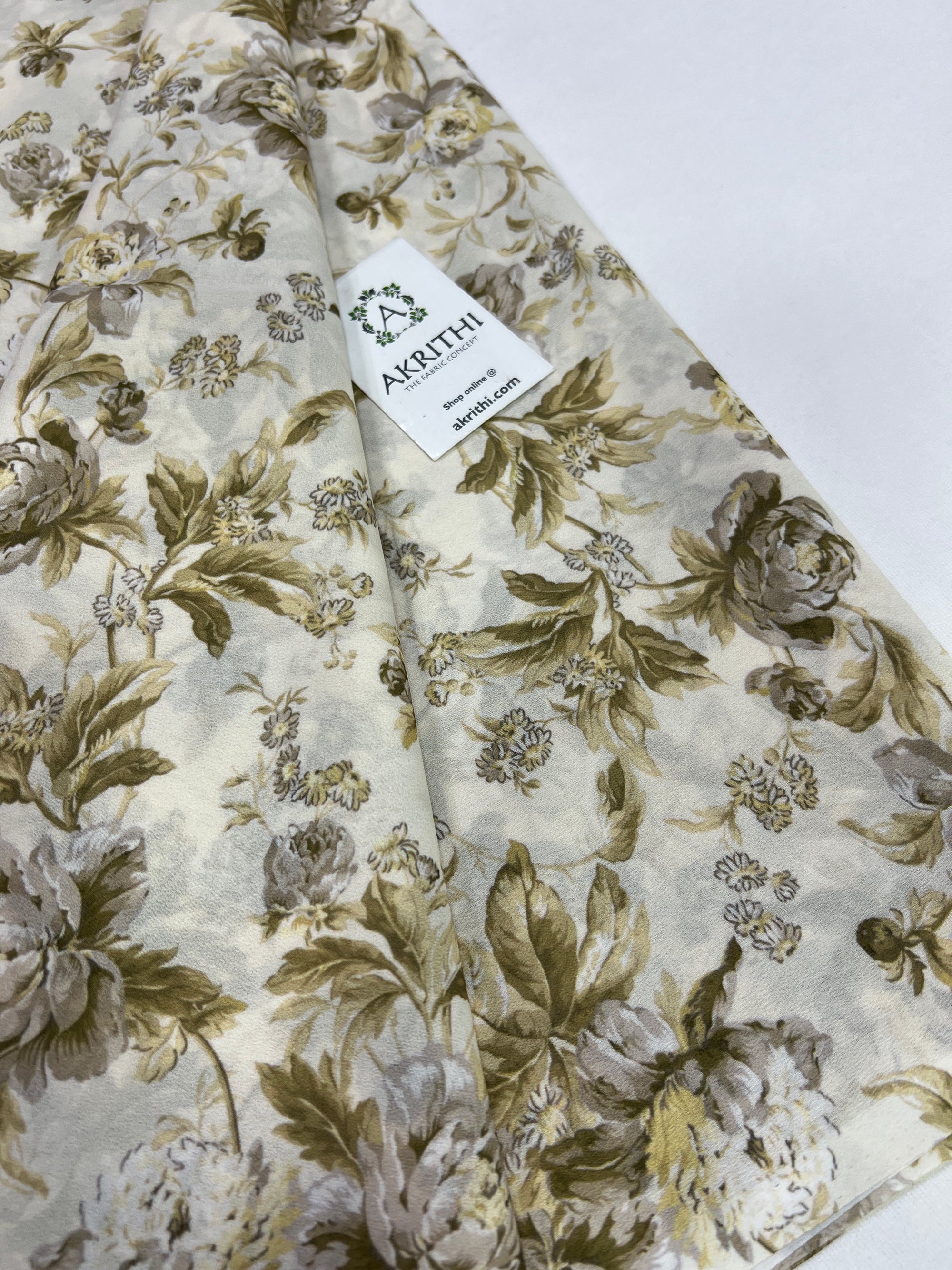 Digital floral printed georgette fabric