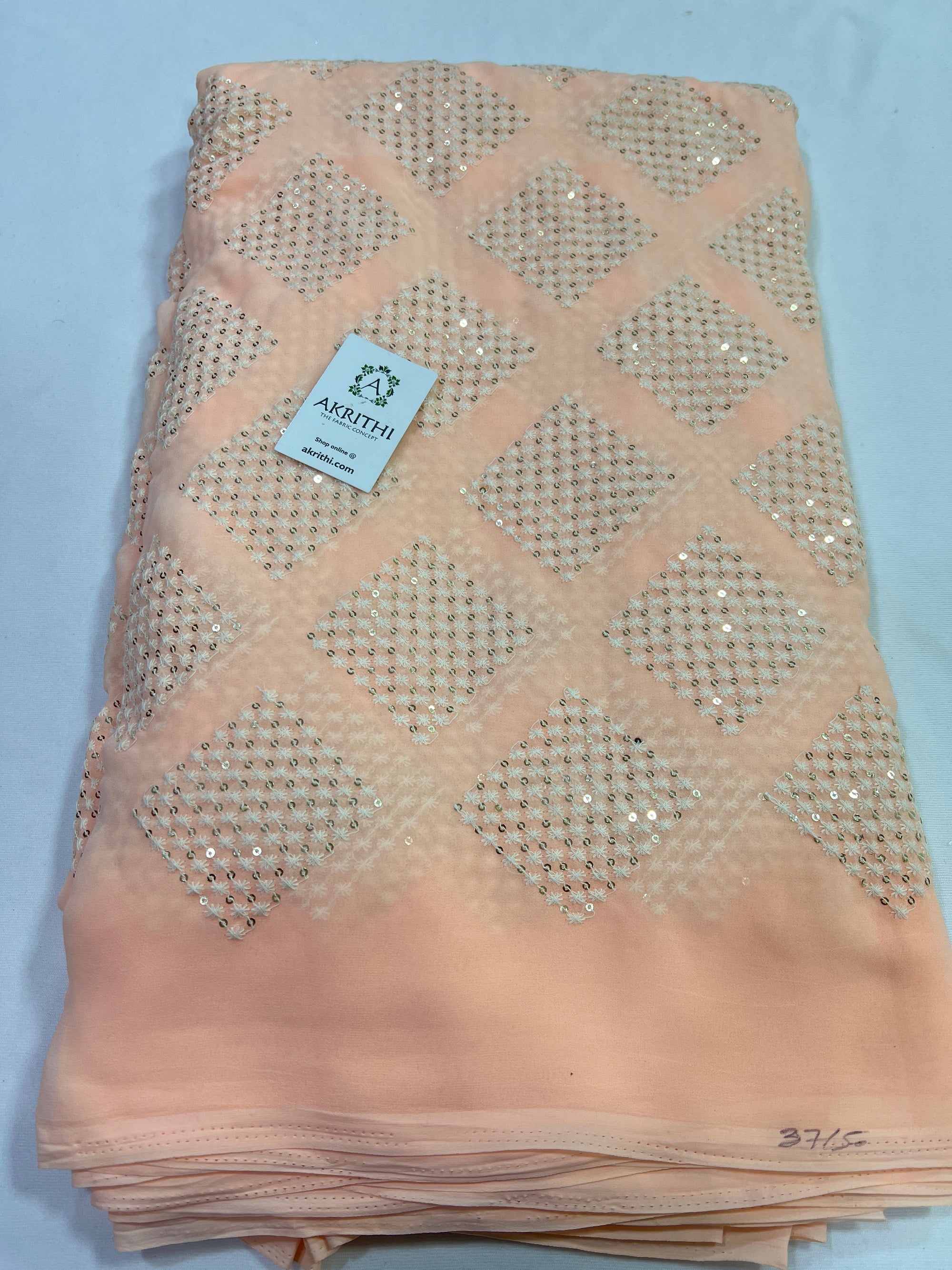 Embroidery on georgette fabric