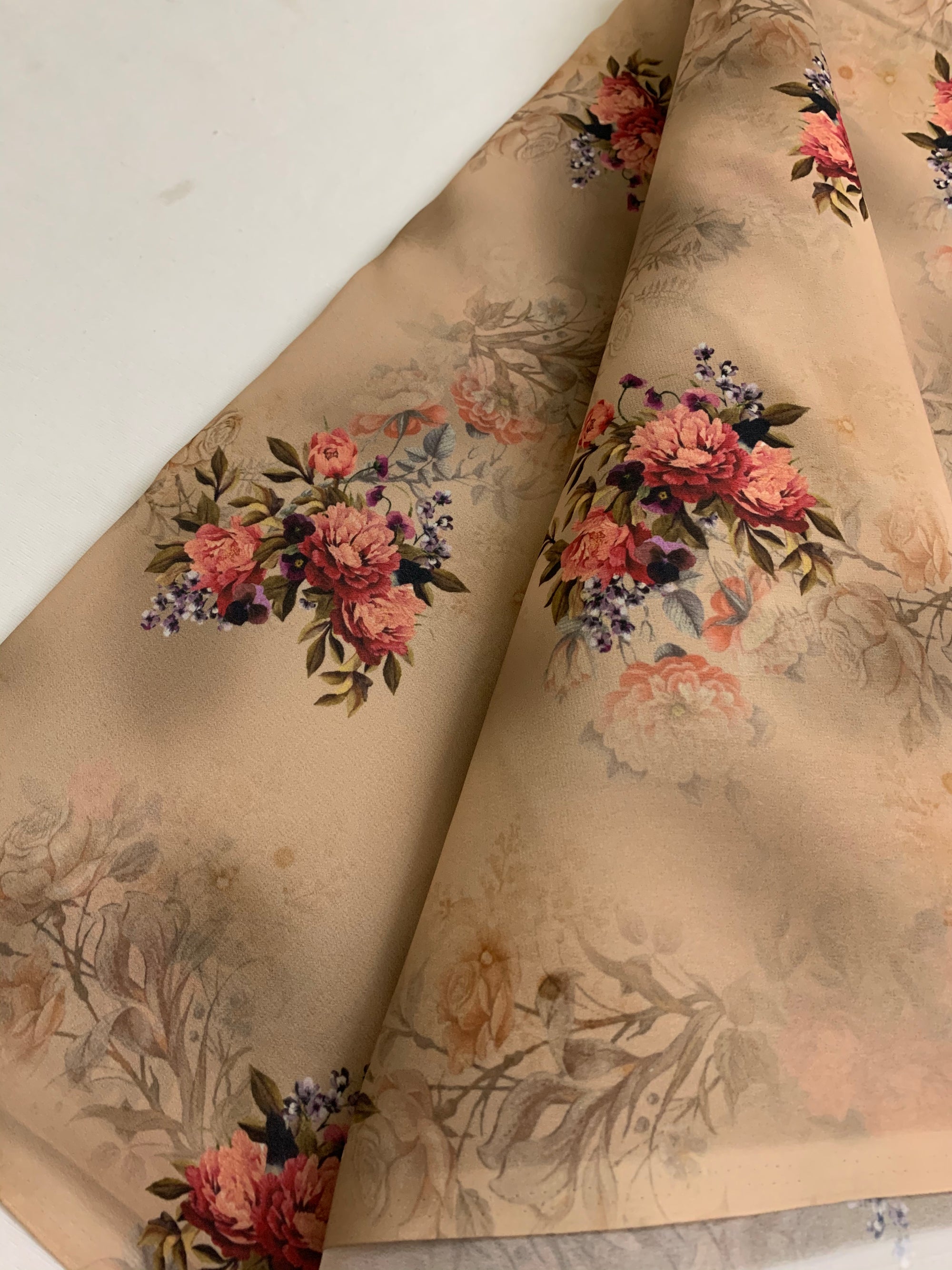 Digital floral Printed georgette fabric