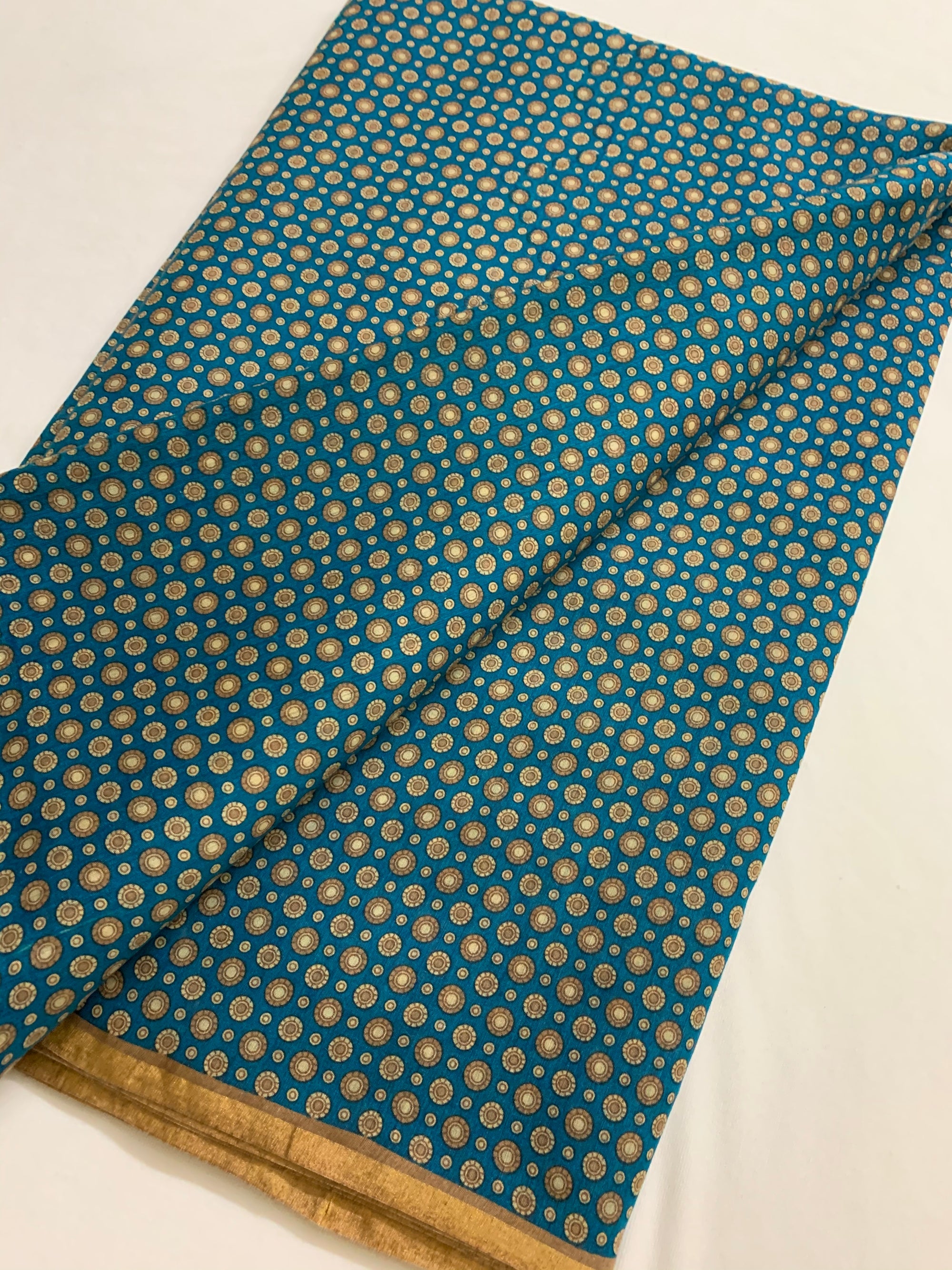Printed handloom pure munga silk fabric