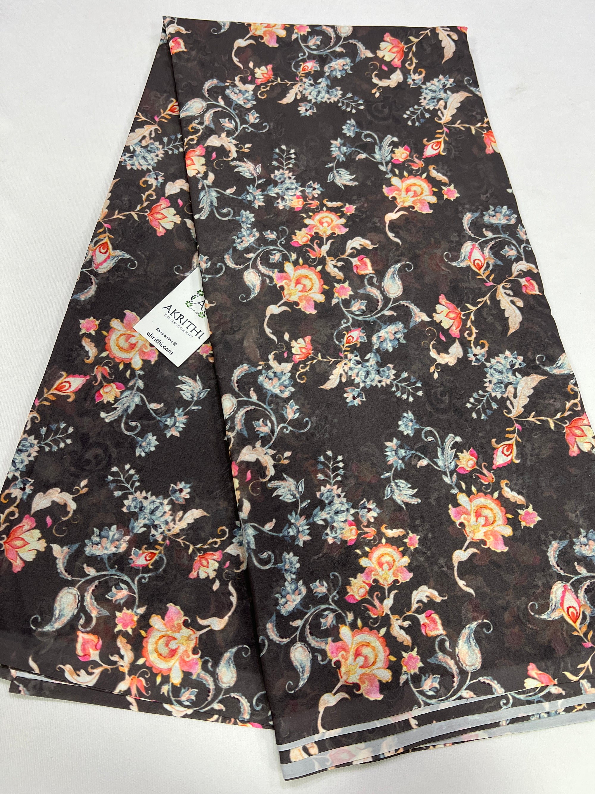 Digital printed georgette saree