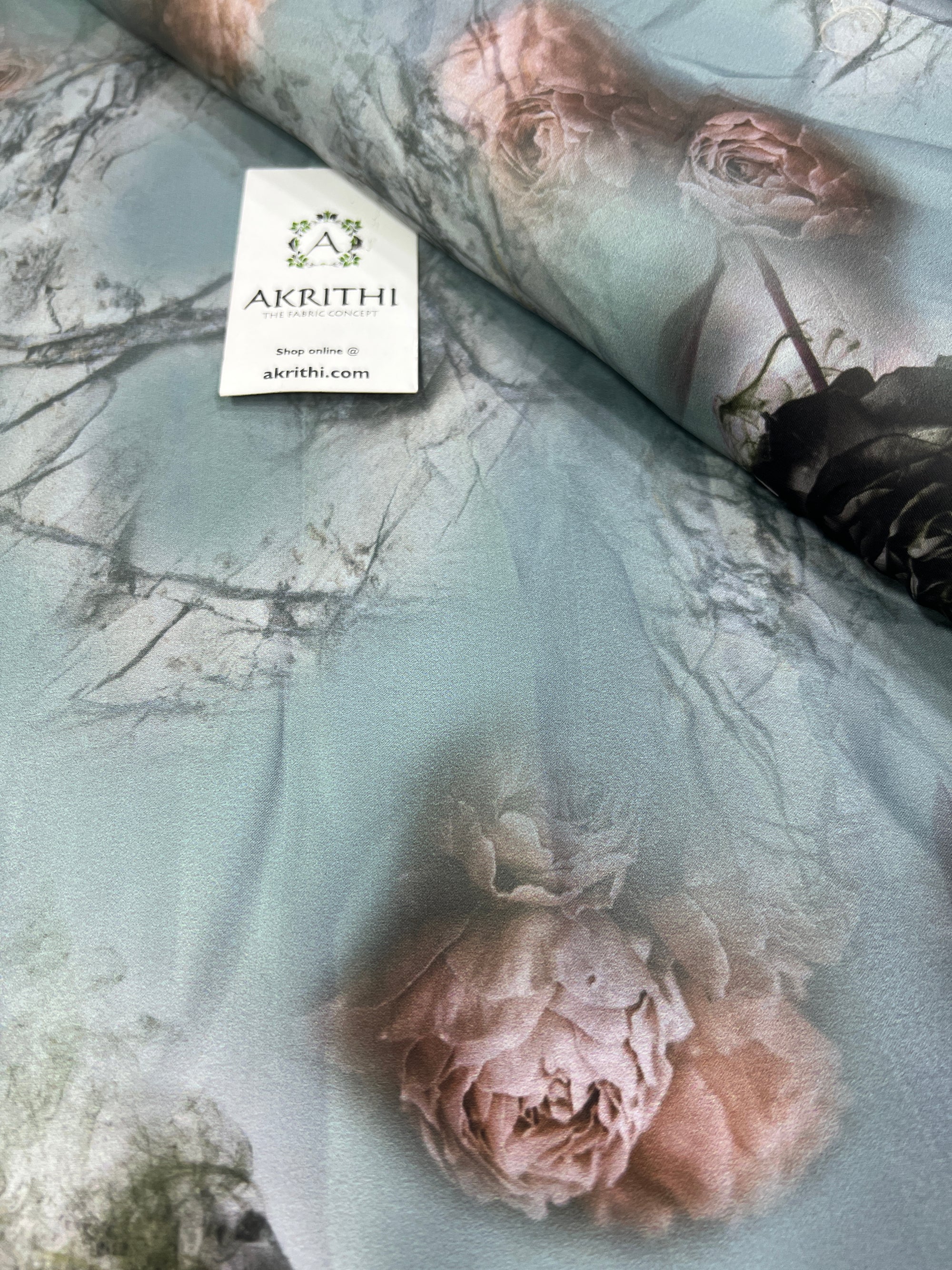 Digital printed modal satin fabric