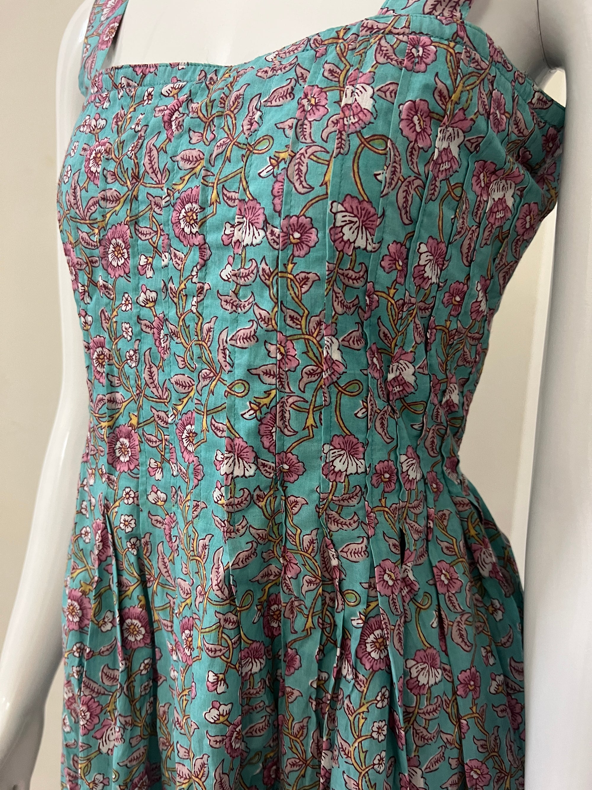 Pure cotton pleated dress