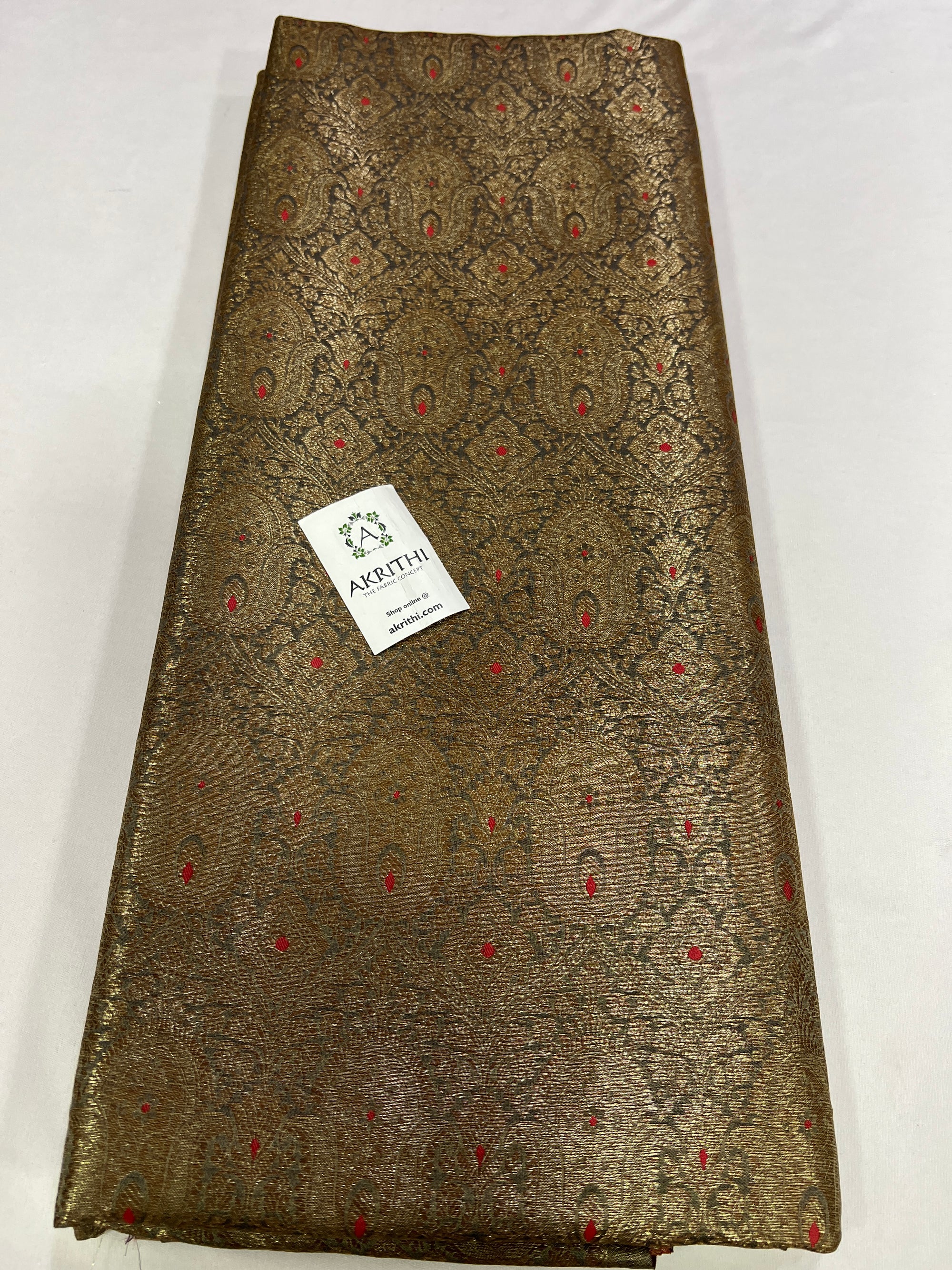 Handloom Banarasi brocade fabric antique zari