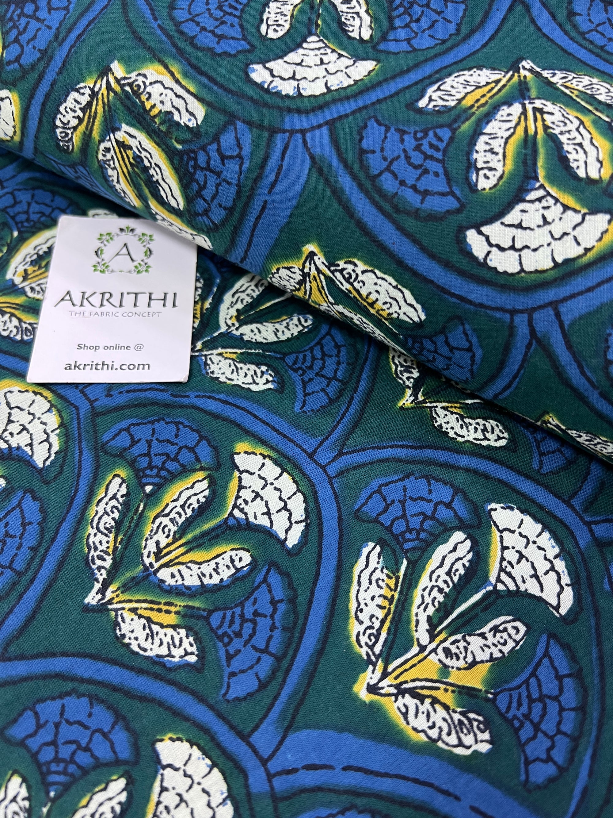 Ajrakh Printed pure cotton fabric
