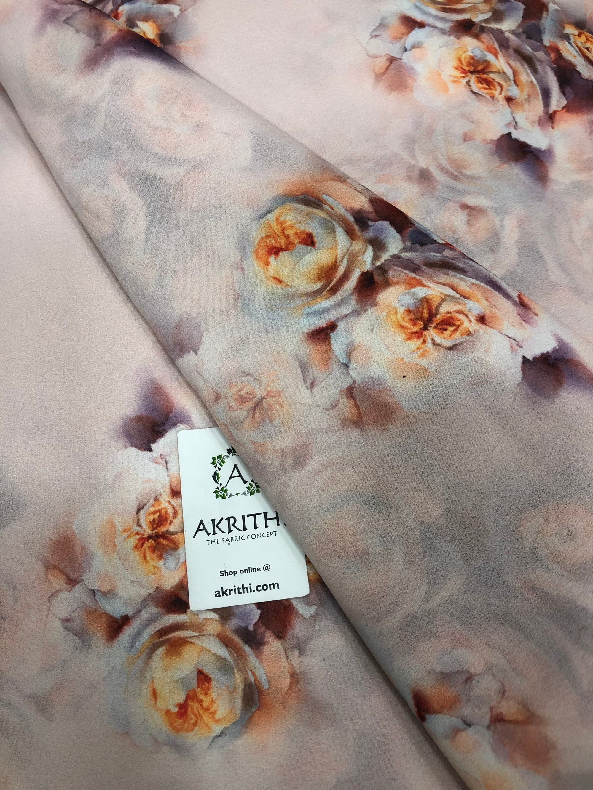 Digital floral printed georgette fabric