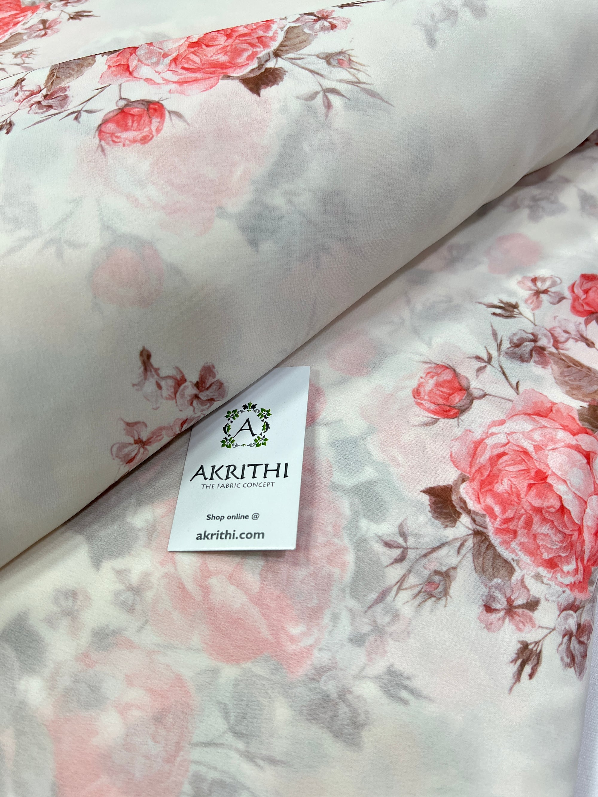 Digital floral printed georgette fabric