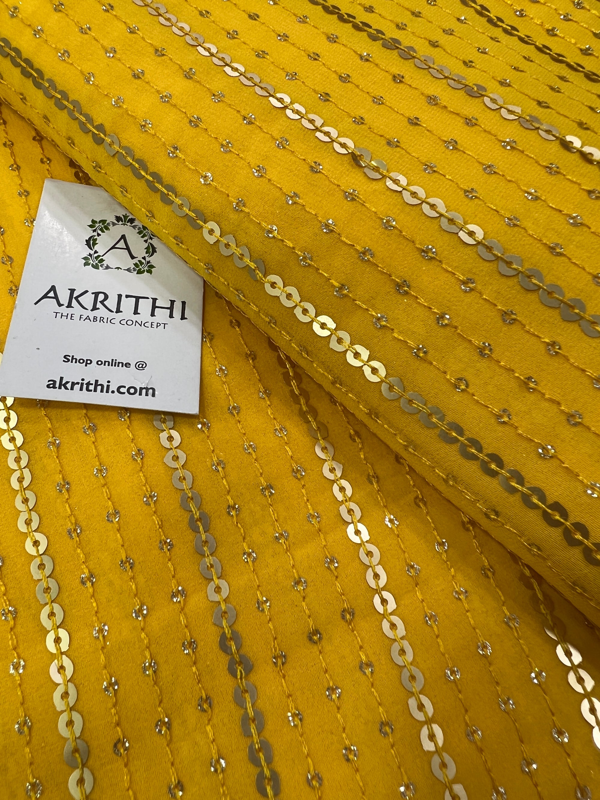 Embroidery on georgette fabric