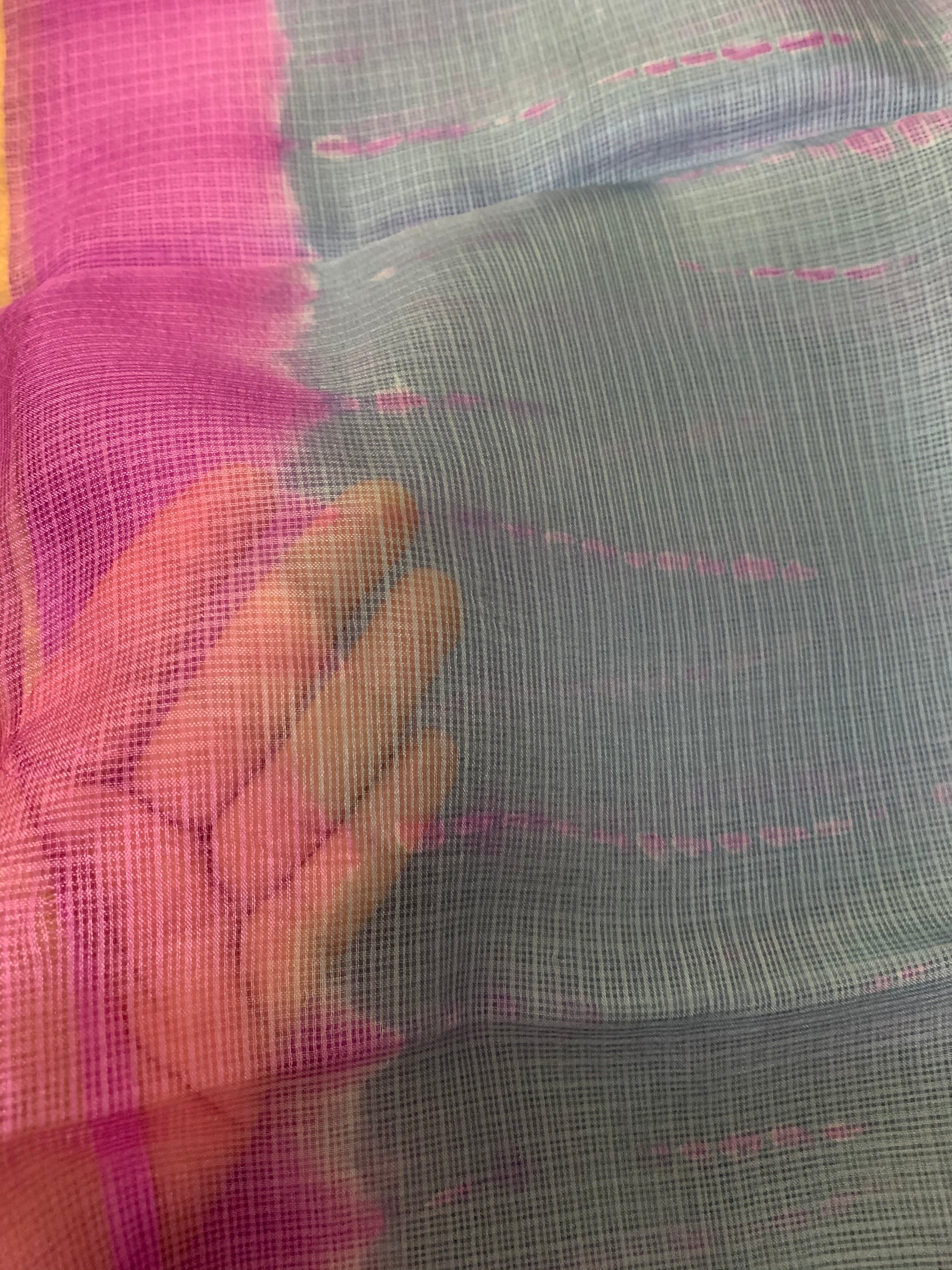 Tie and dye pure kota silk saree
