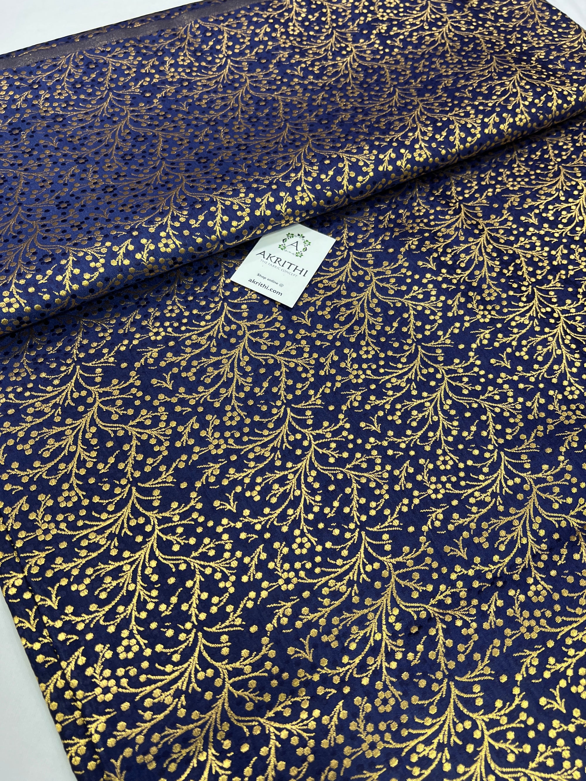 Handloom Banarasi brocade fabric 65 CM CUT