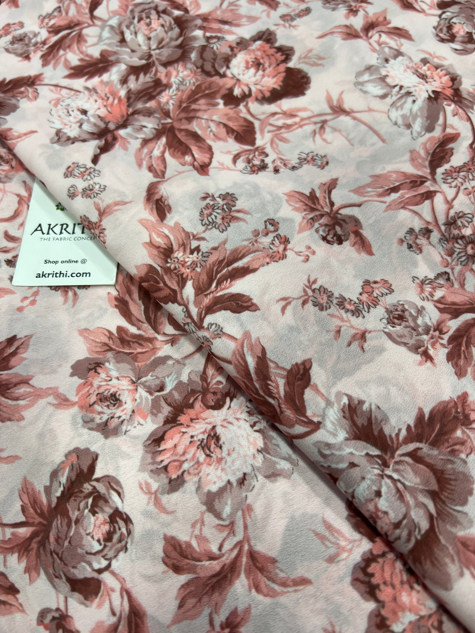 Digital floral printed georgette fabric