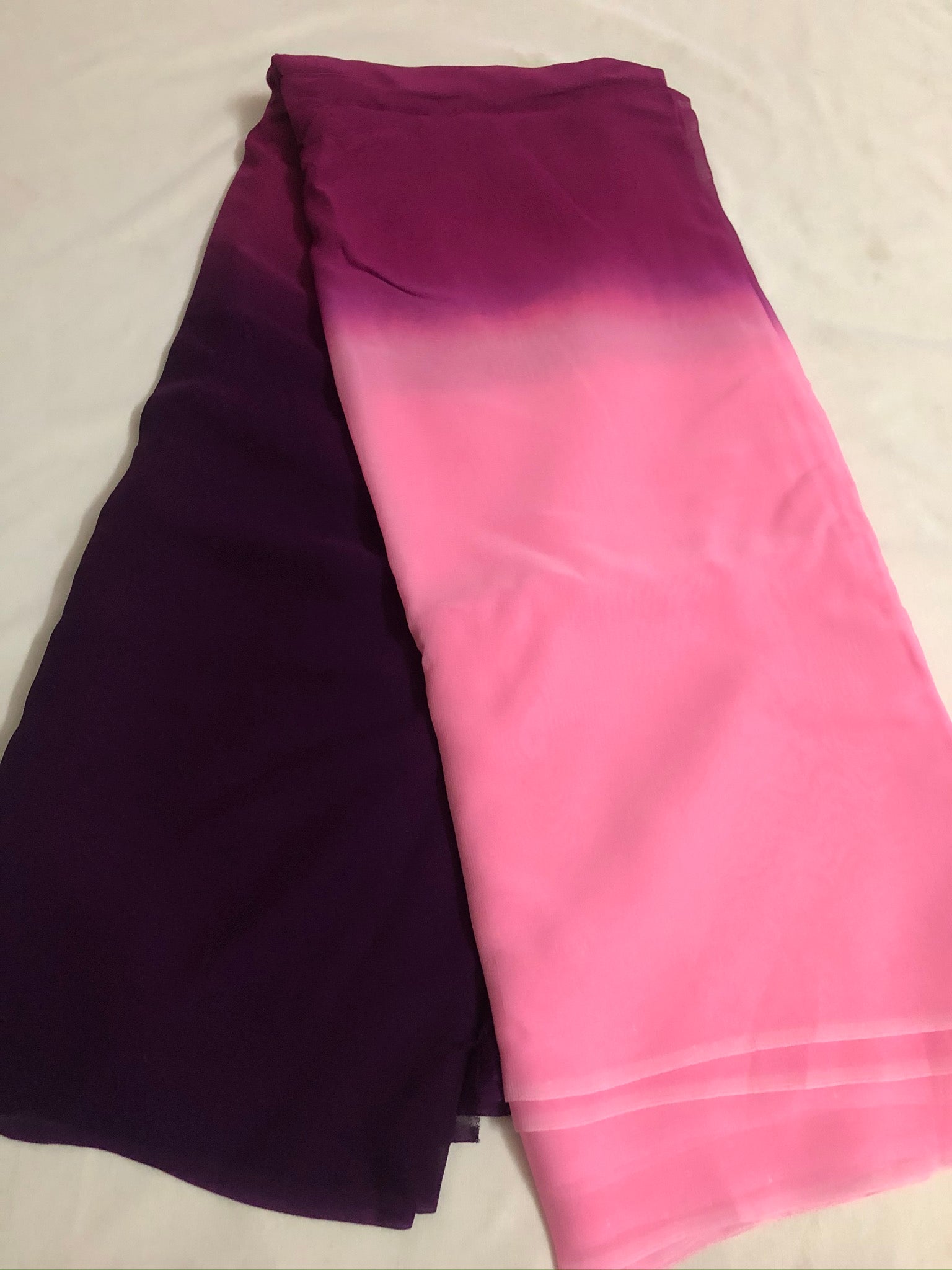Triple shaded georgette fabric