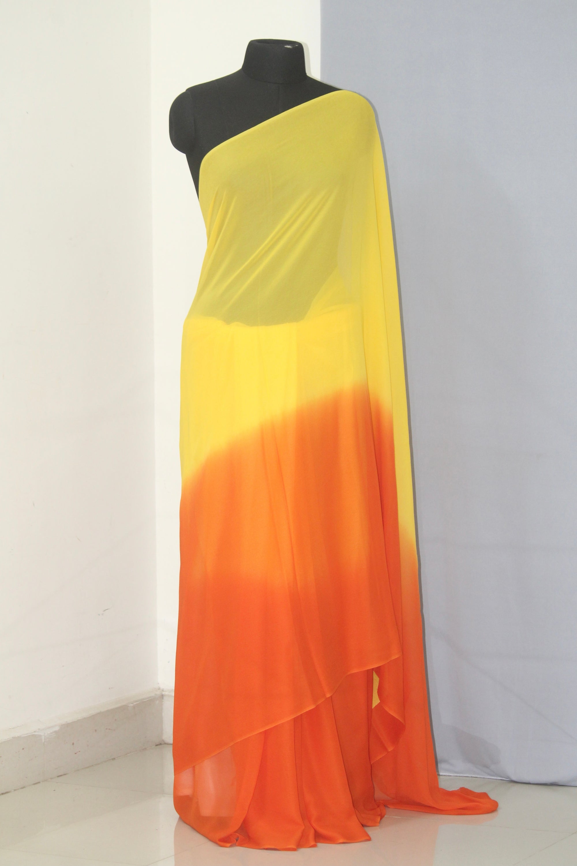 Shaded georgette saree