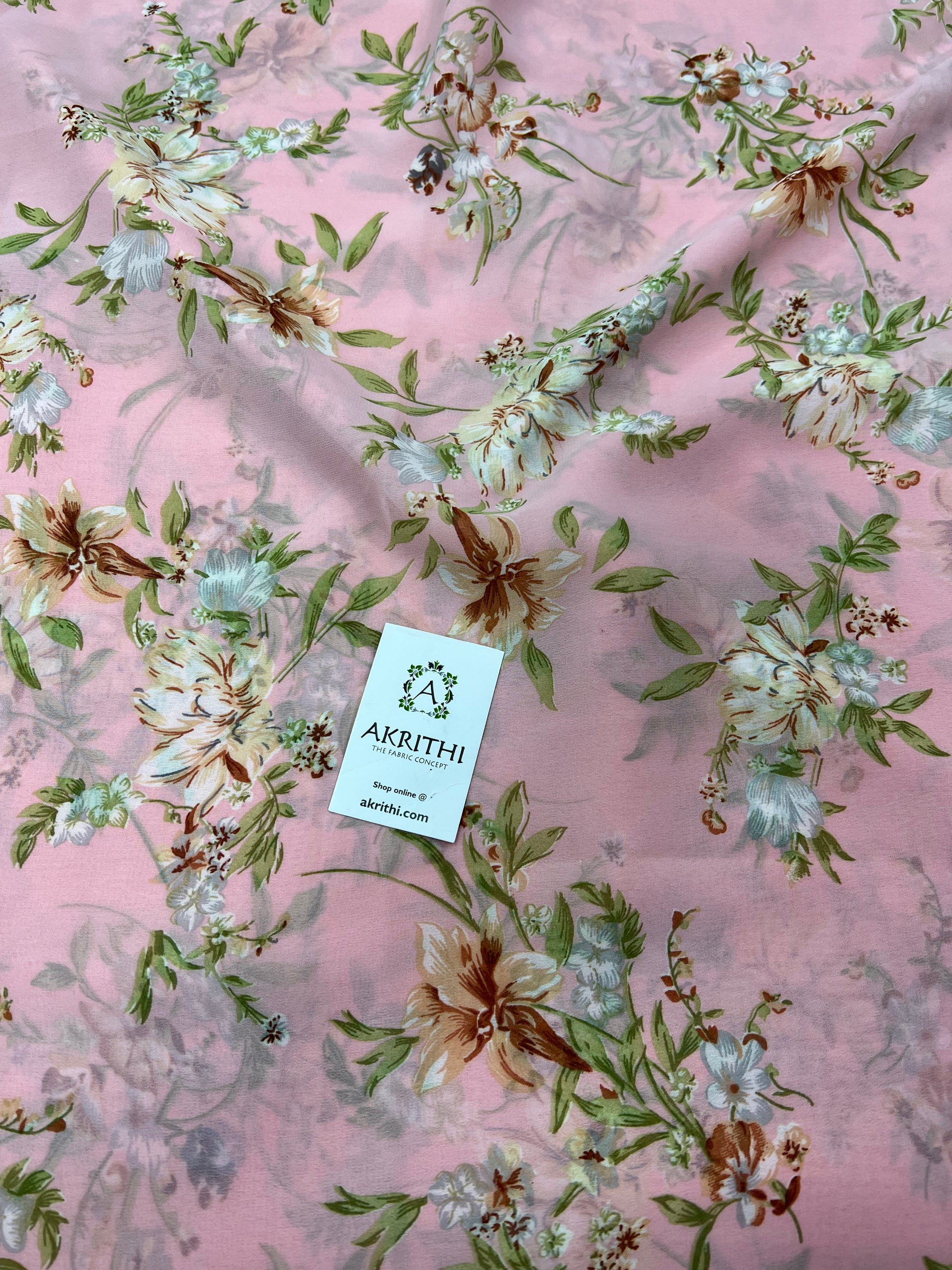 Digital floral Printed georgette fabric