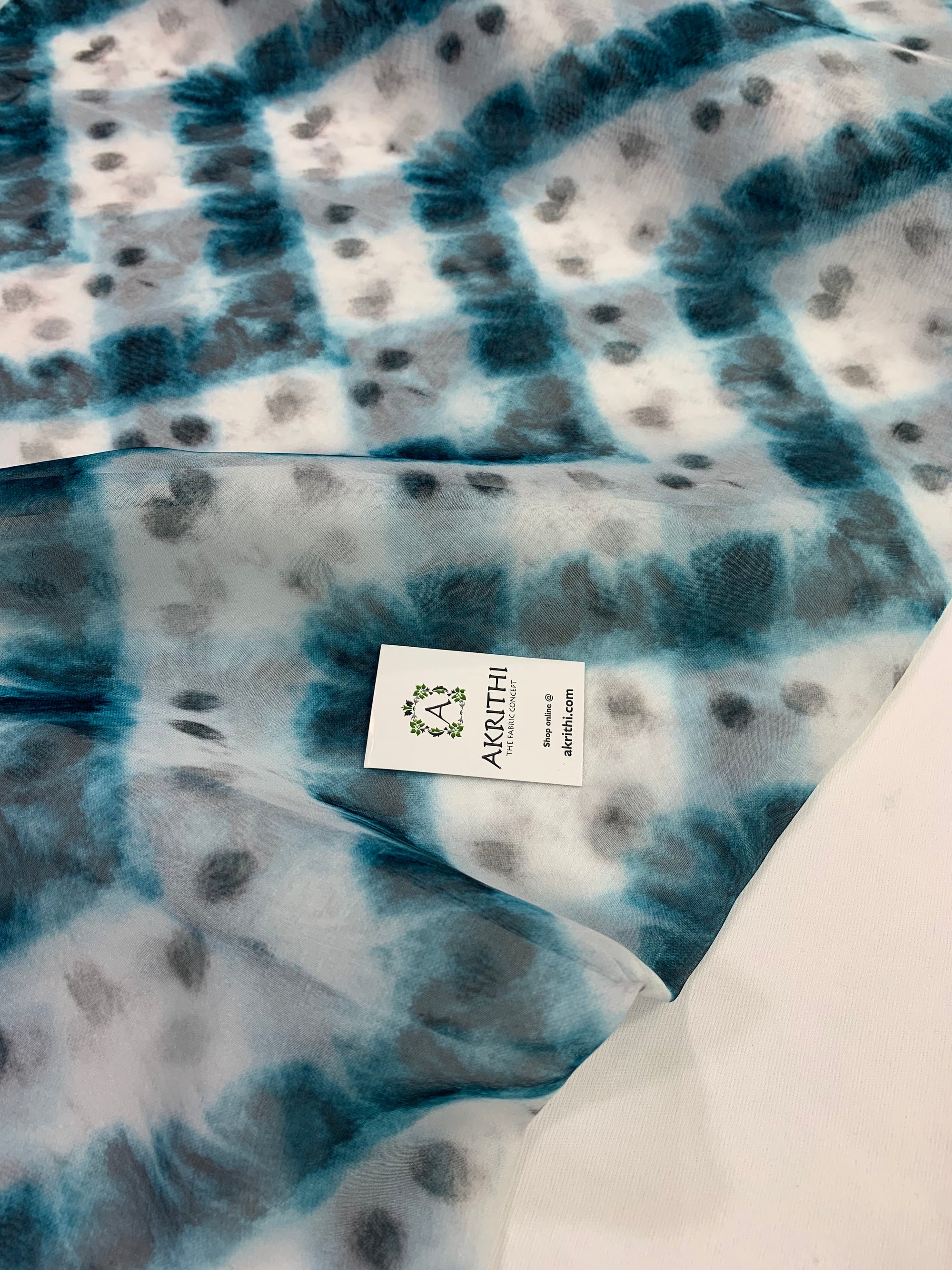 Digital floral Printed organza fabric