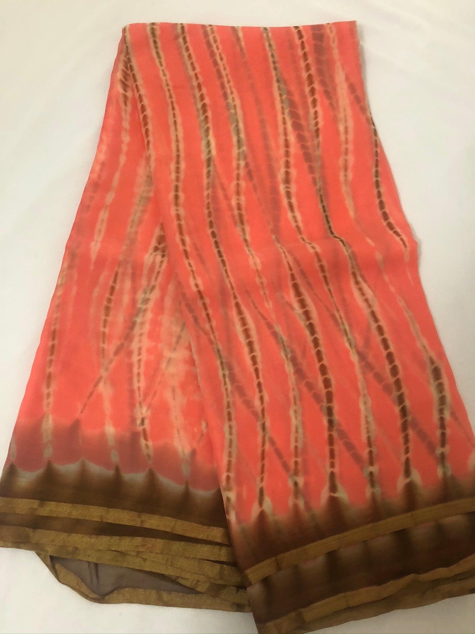 PURE CHIFFON SHIBORI TIE AND DYE FABRIC