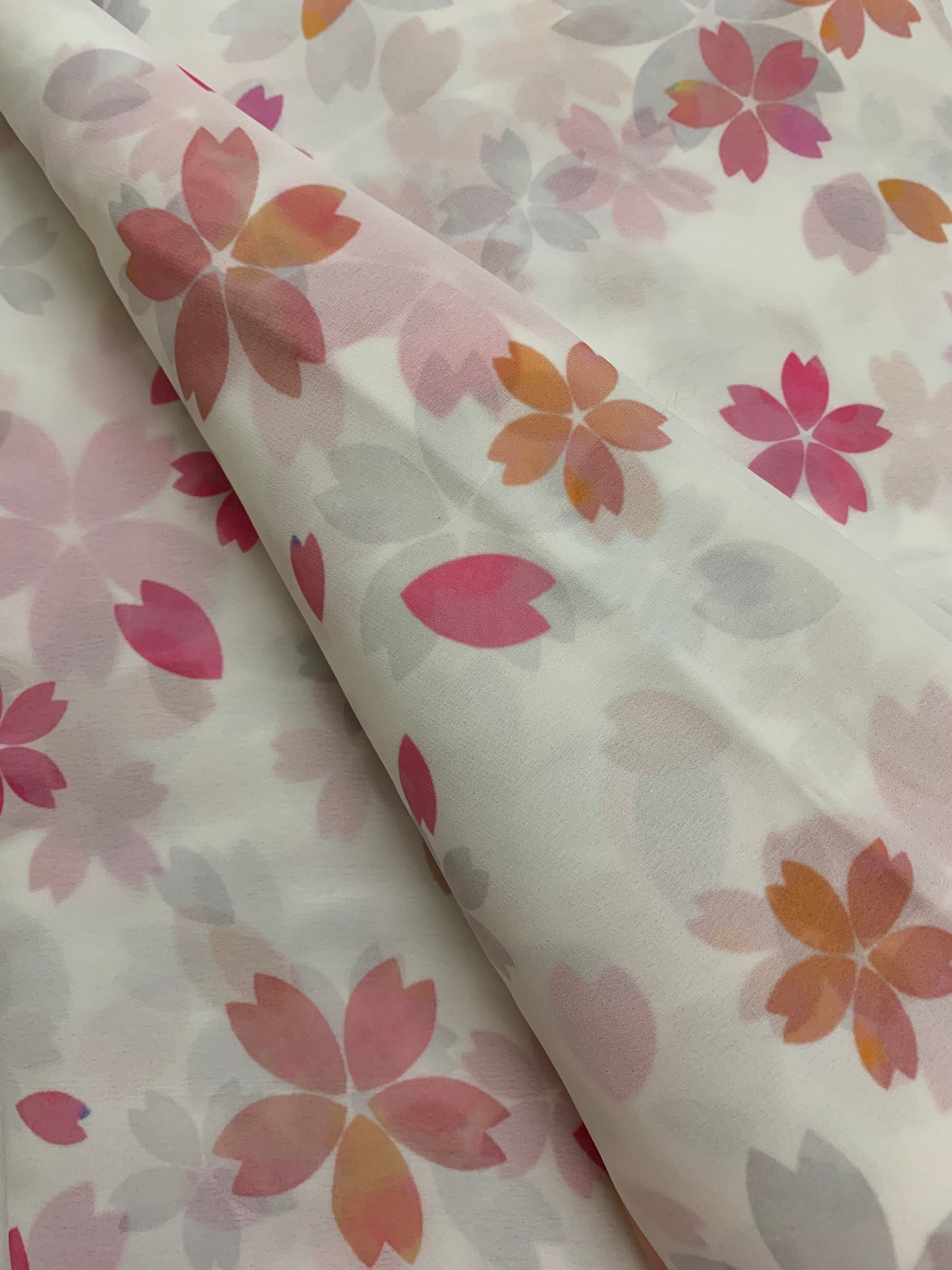 Digital floral printed georgette fabric