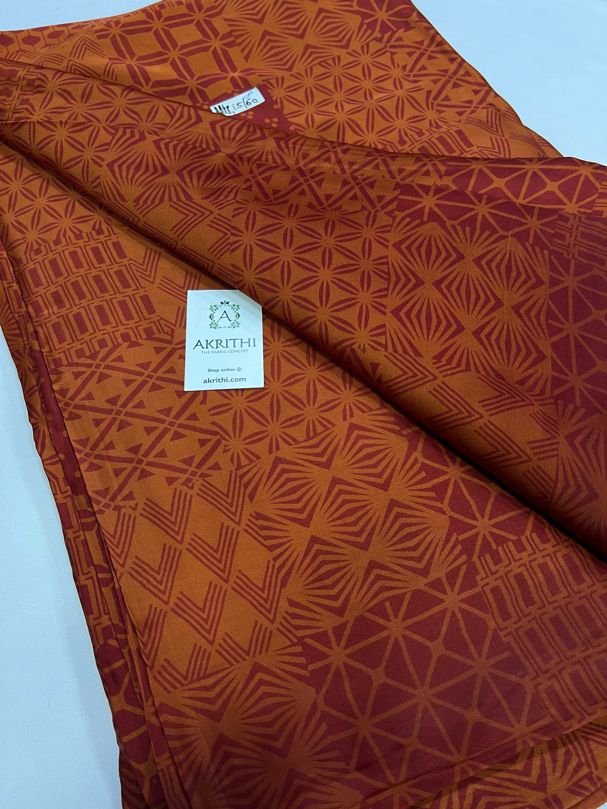 Hand printed modal fabric