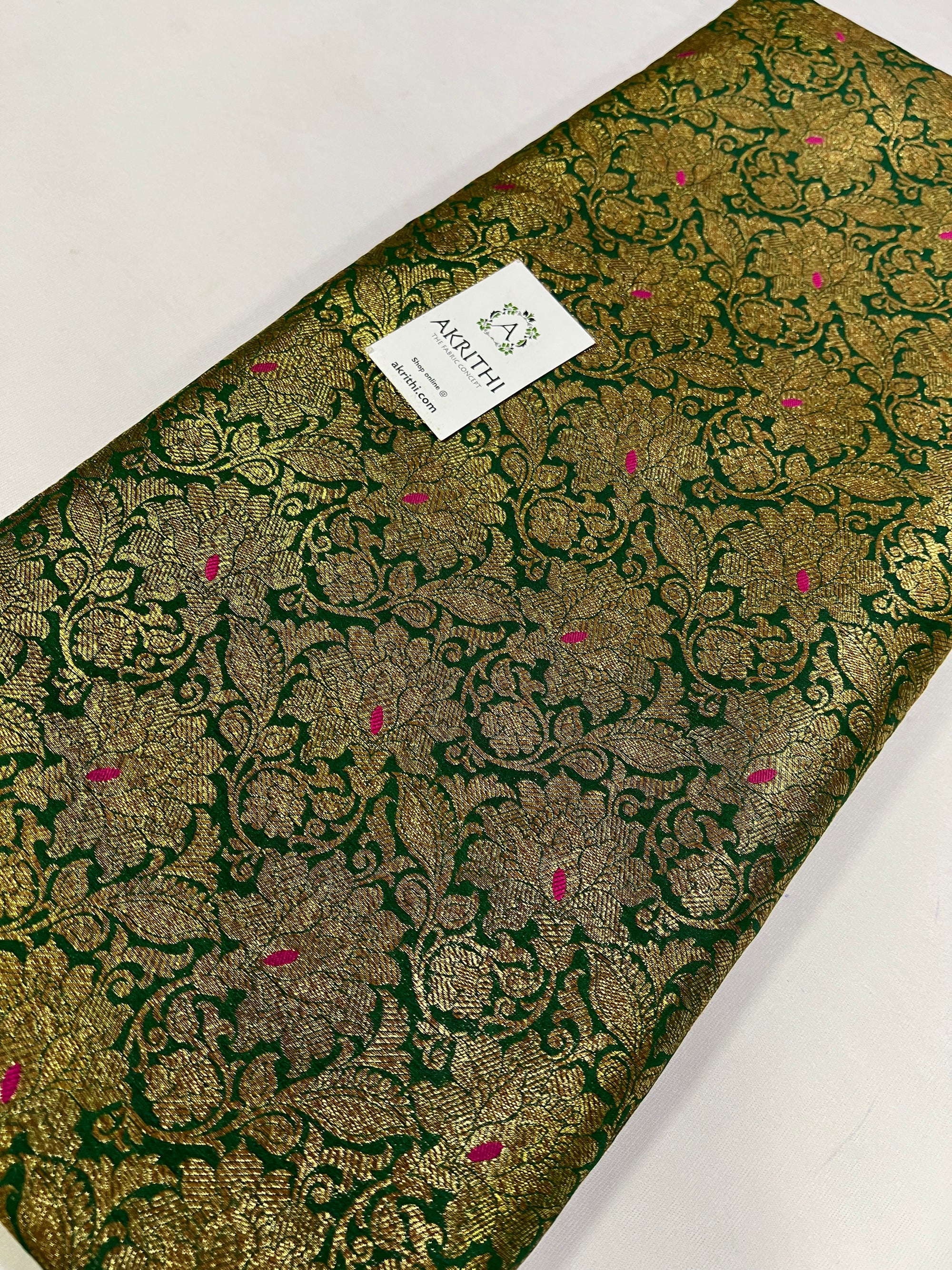 Banarasi brocade fabric with antique zari
