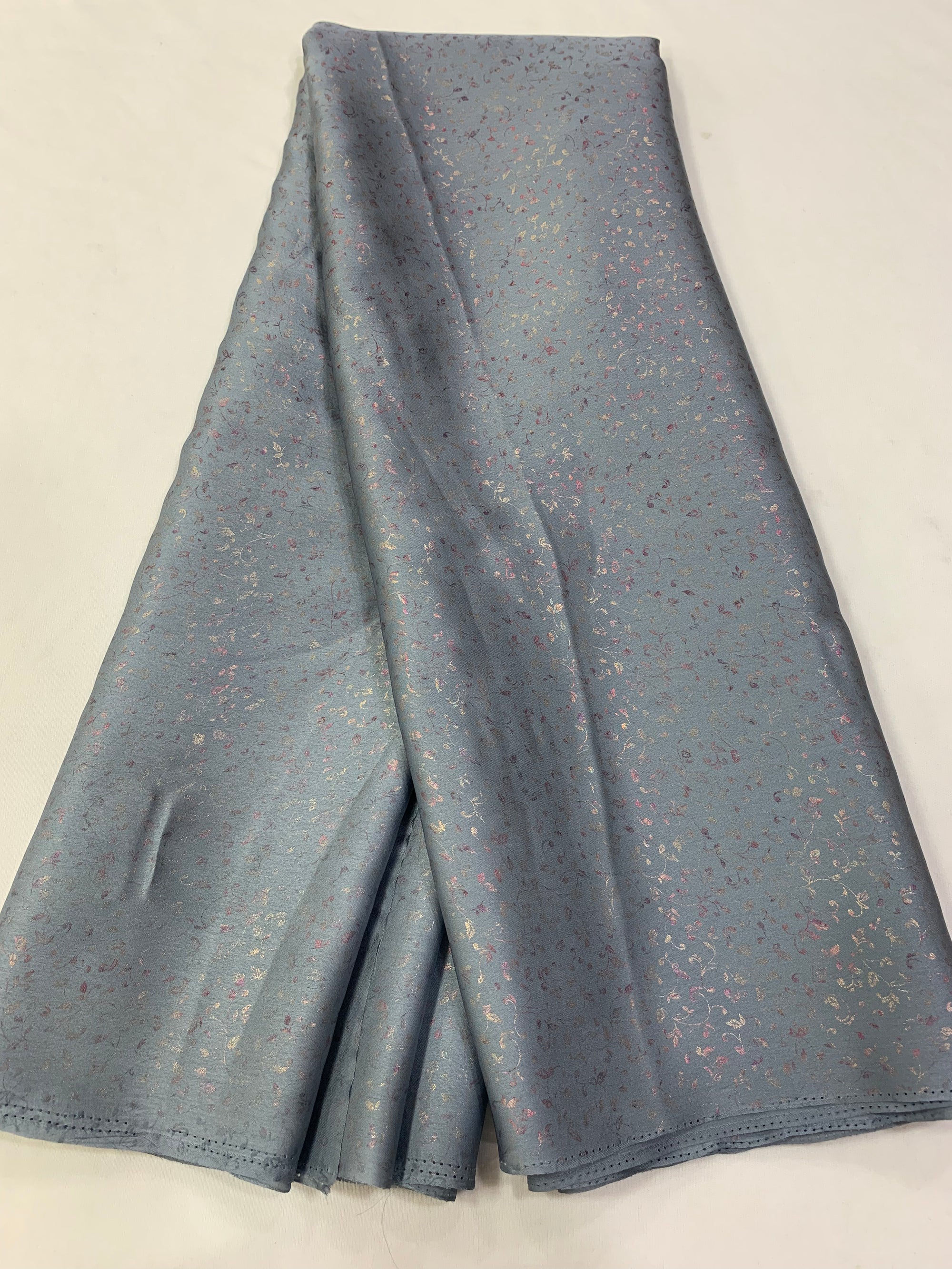 Foil Printed semi silk fabric