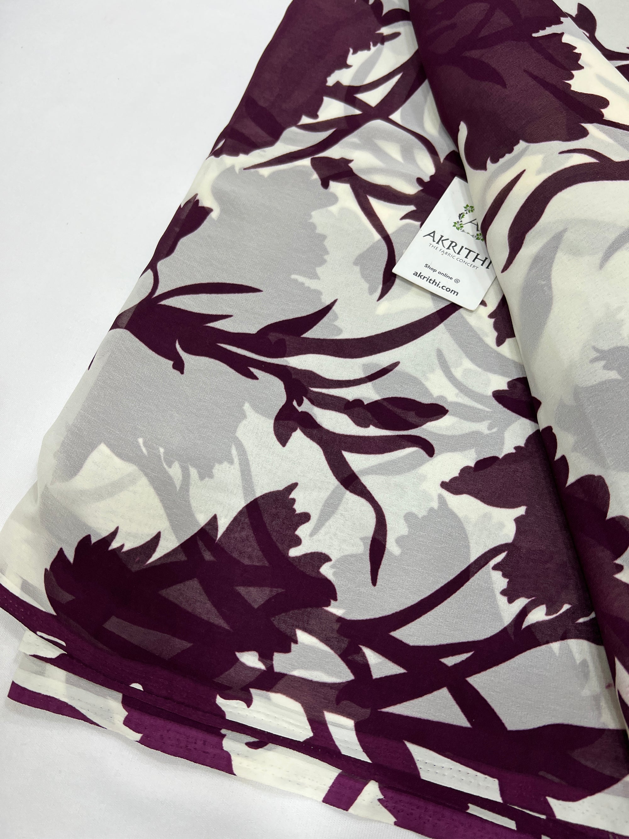 Floral printed georgette fabric
