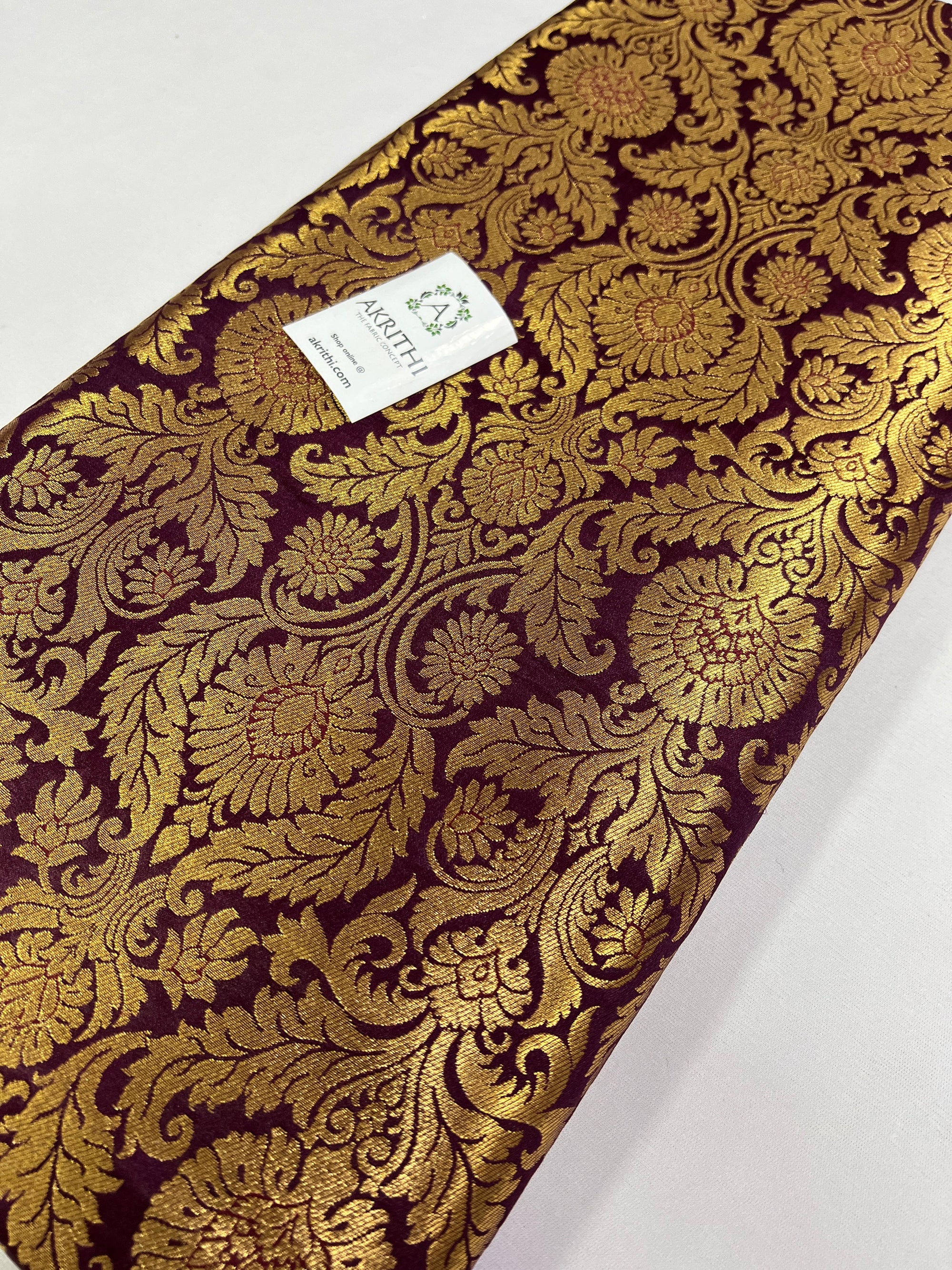 Handloom Banarasi brocade fabric