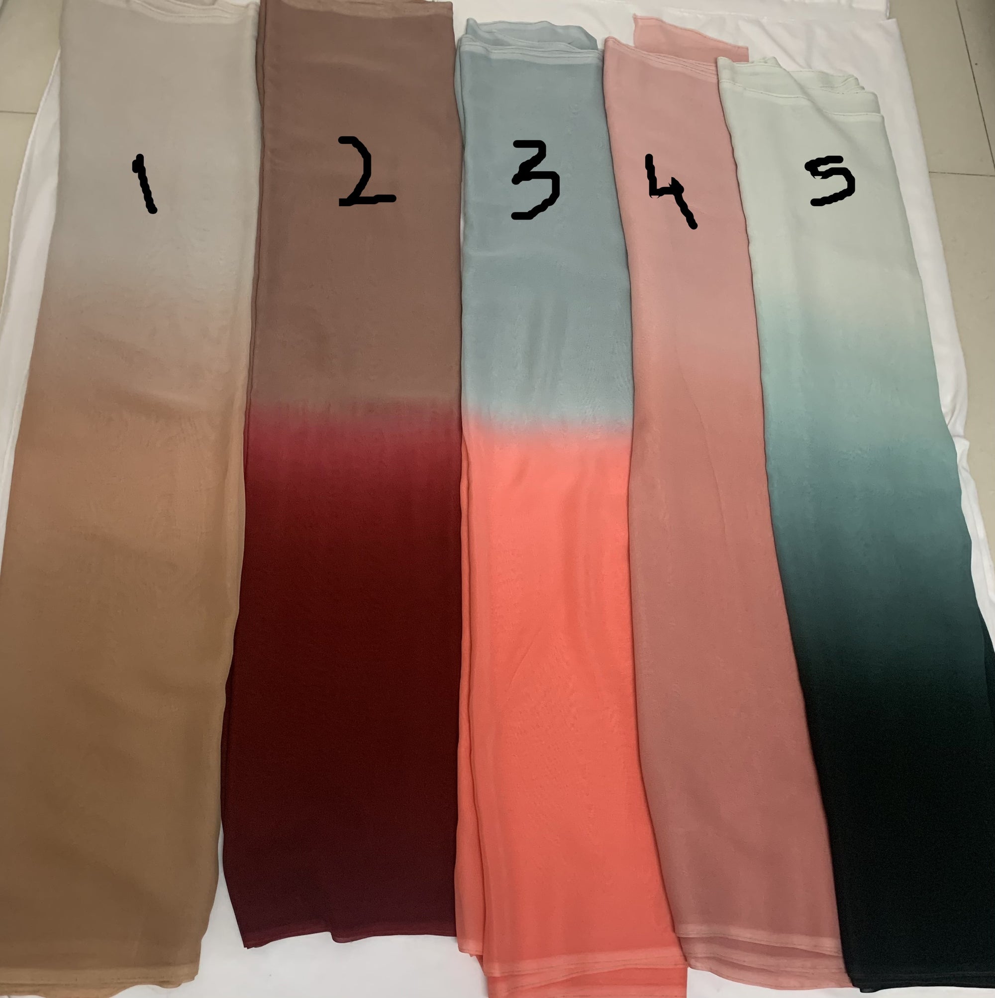 Shaded georgette saree