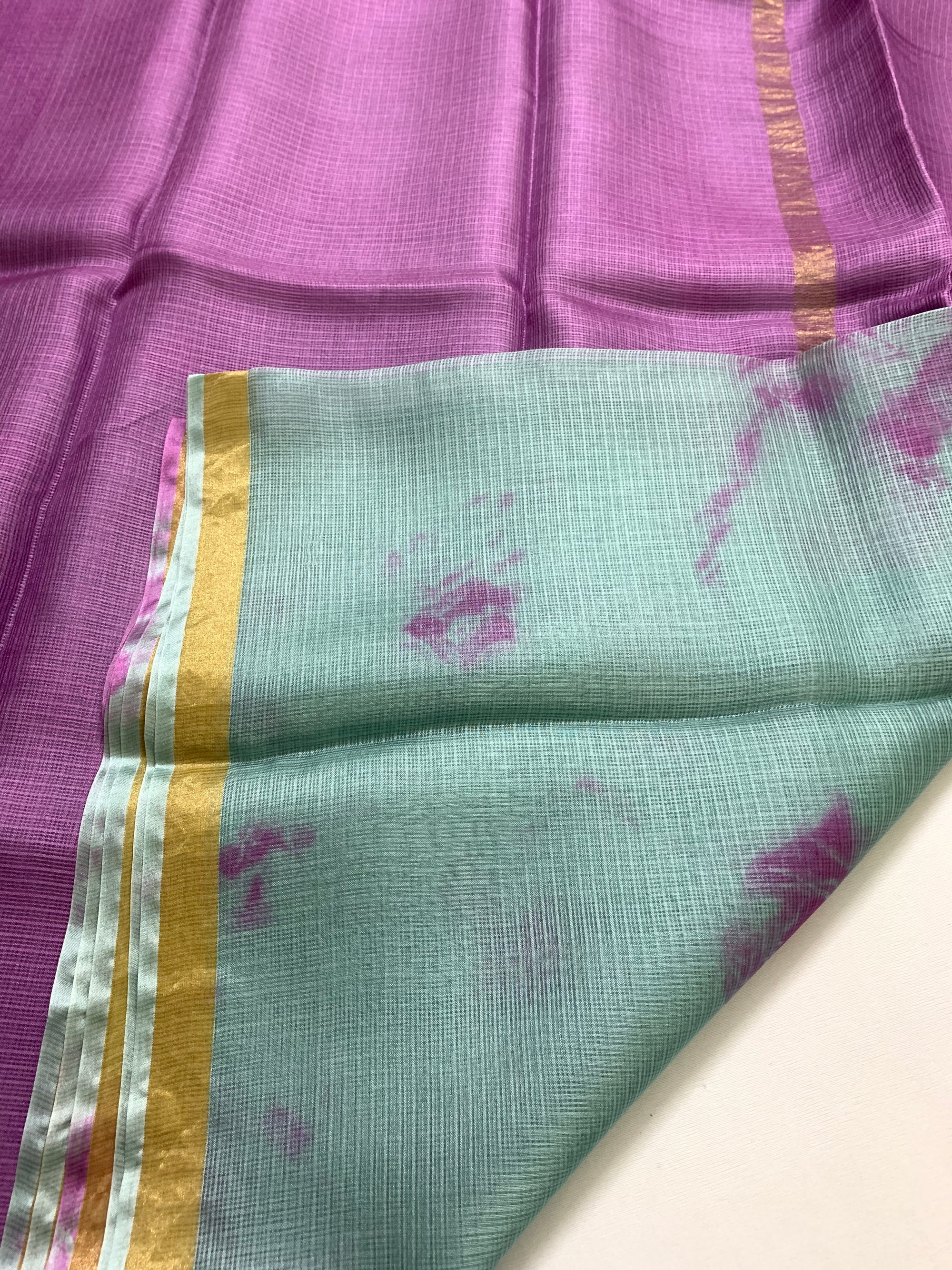 Tie and dye pure kota silk saree