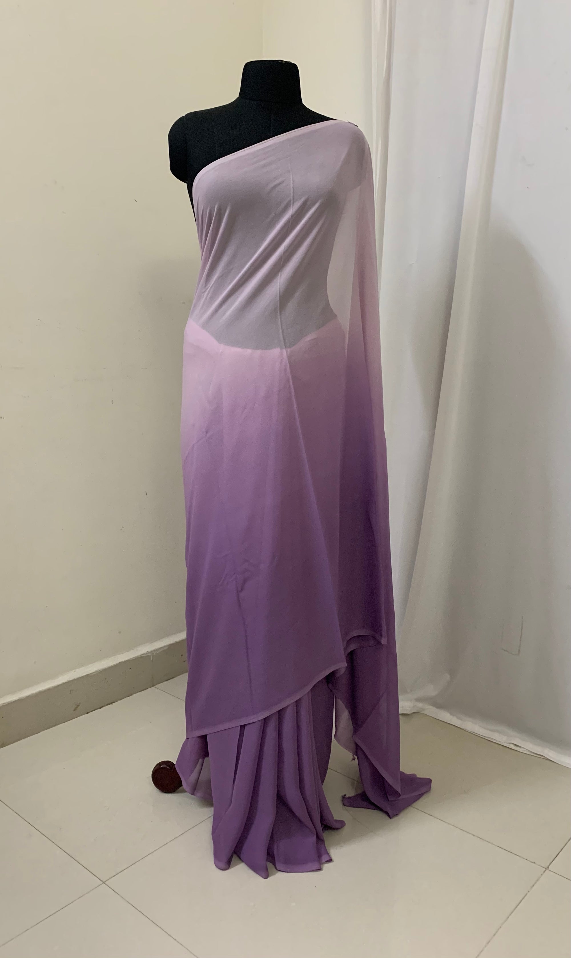 Shaded georgette saree