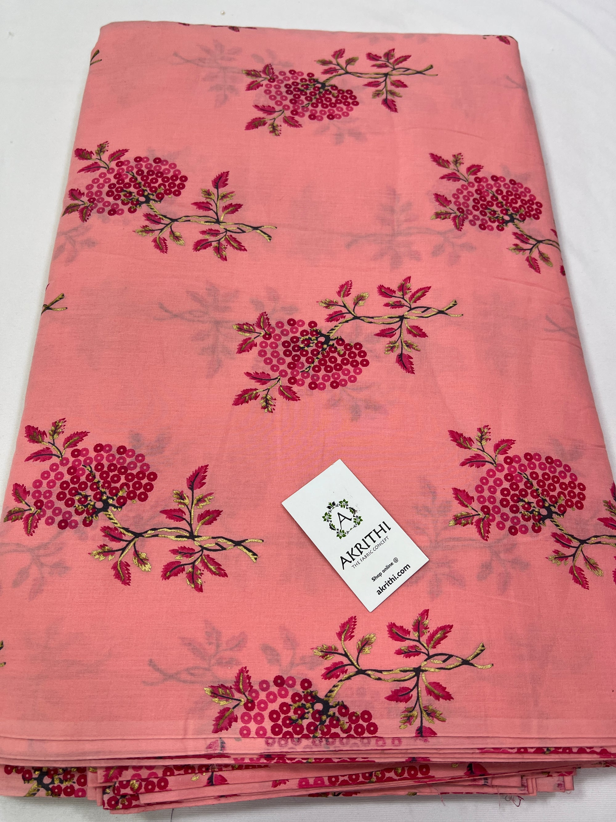 Printed pure cotton fabric