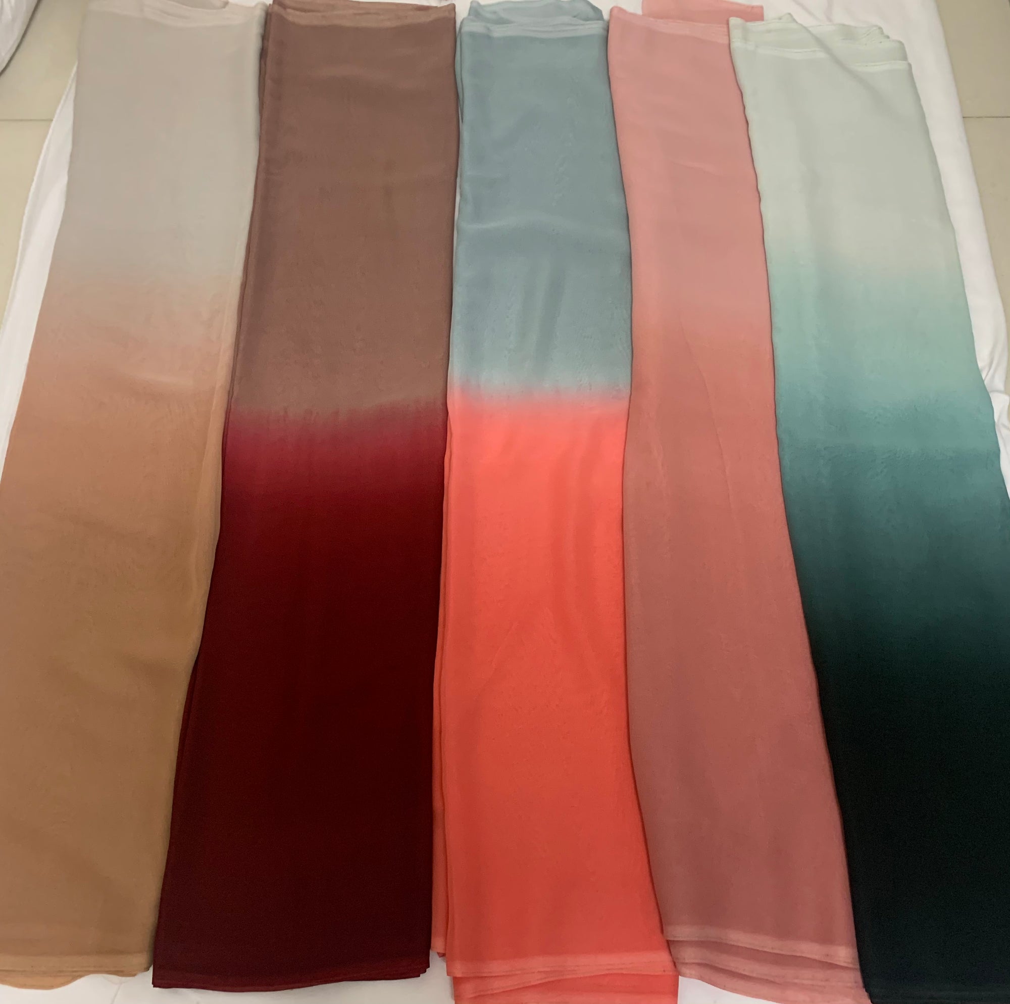 Shaded georgette saree
