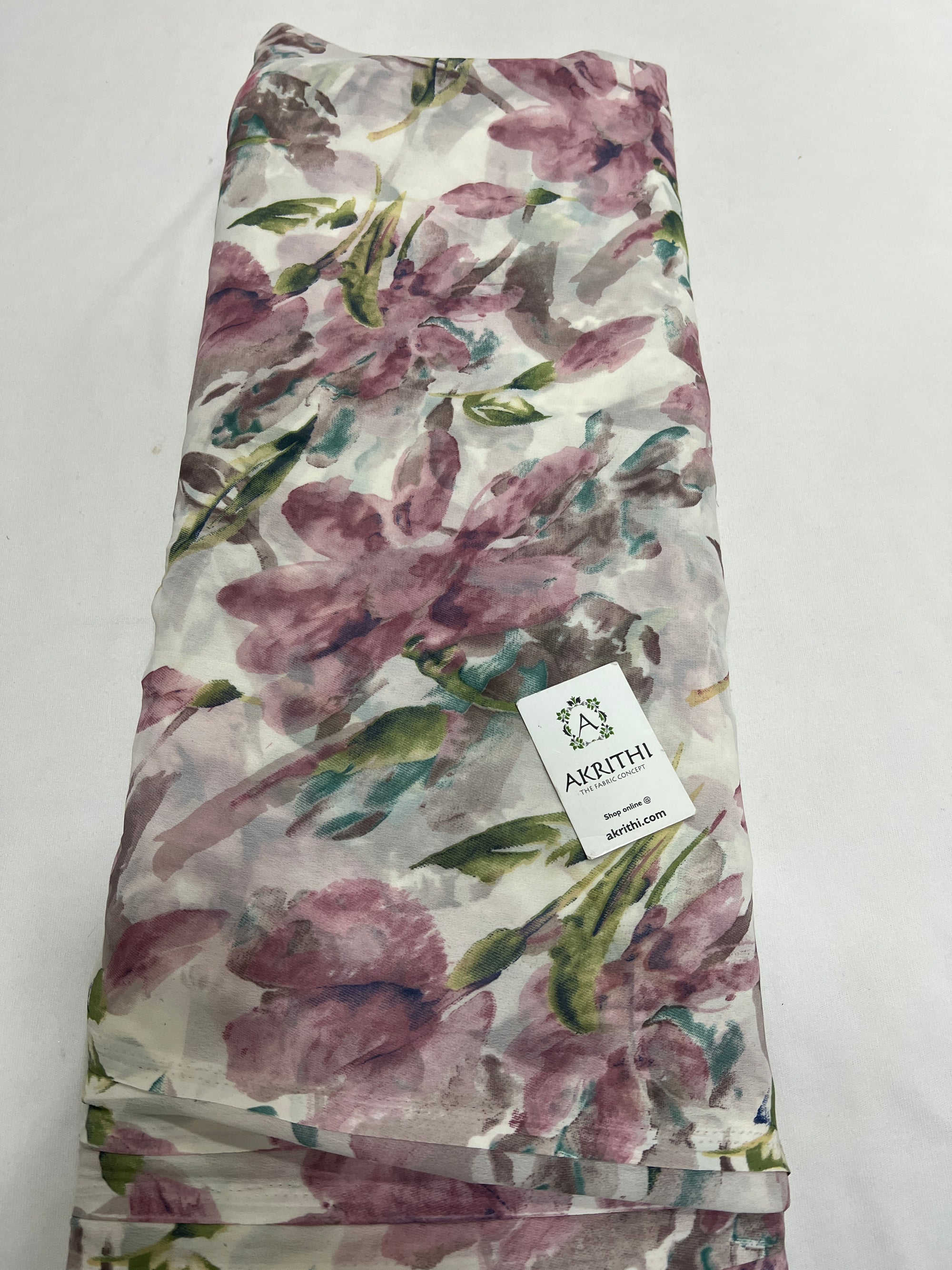 Digital floral printed georgette fabric