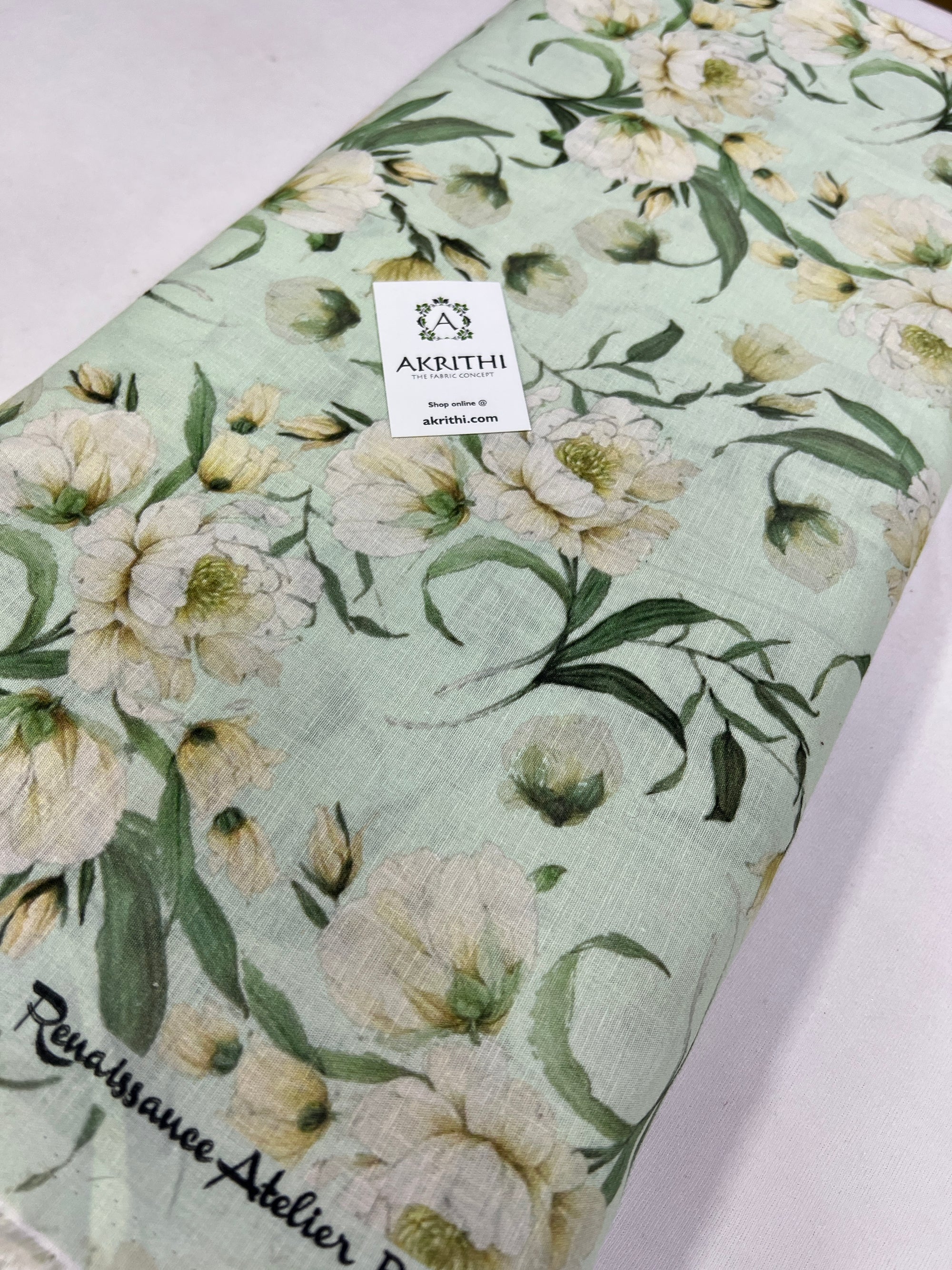 Digital Printed pure linen fabric