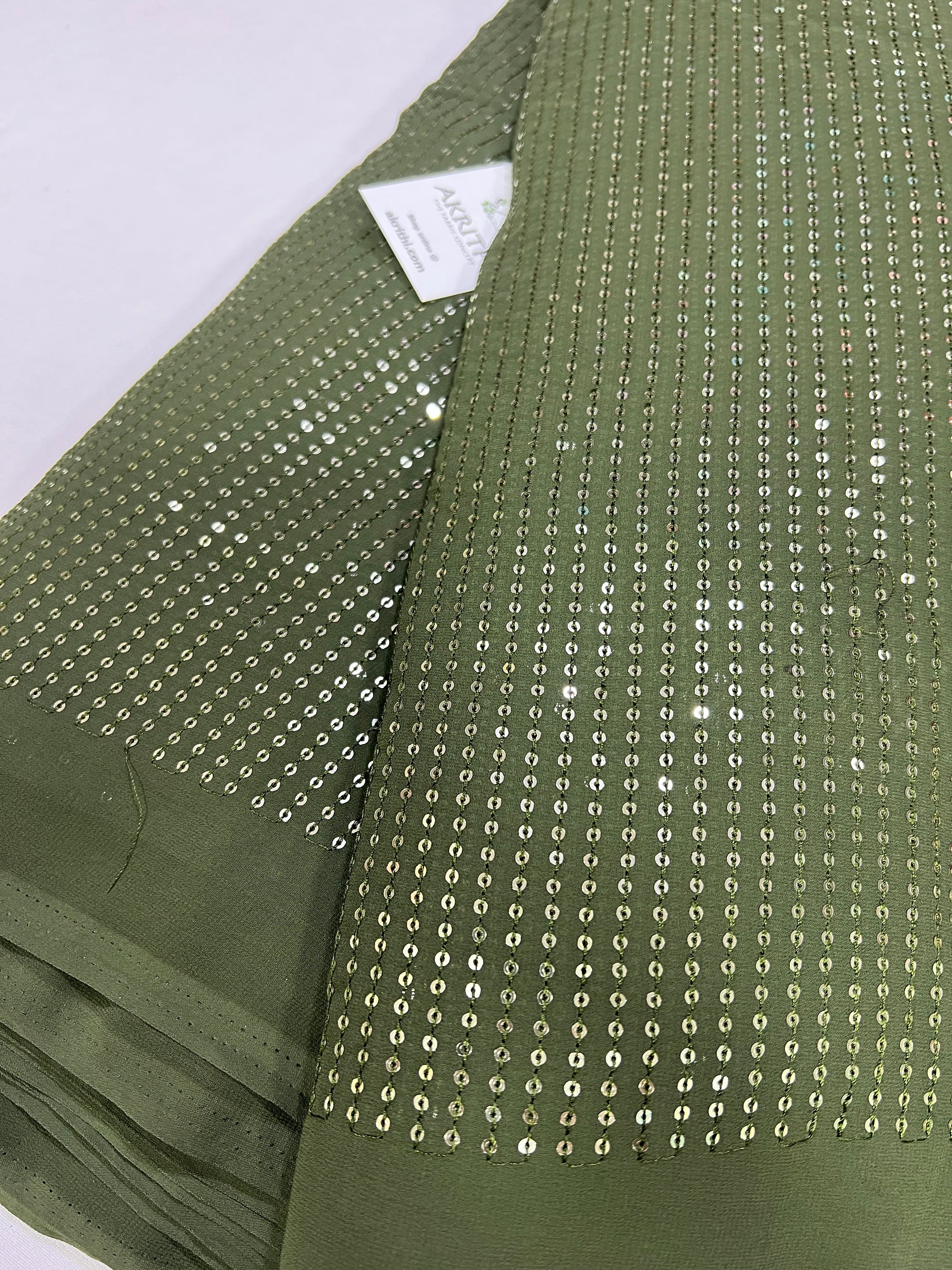 Sequins on Georgette fabric